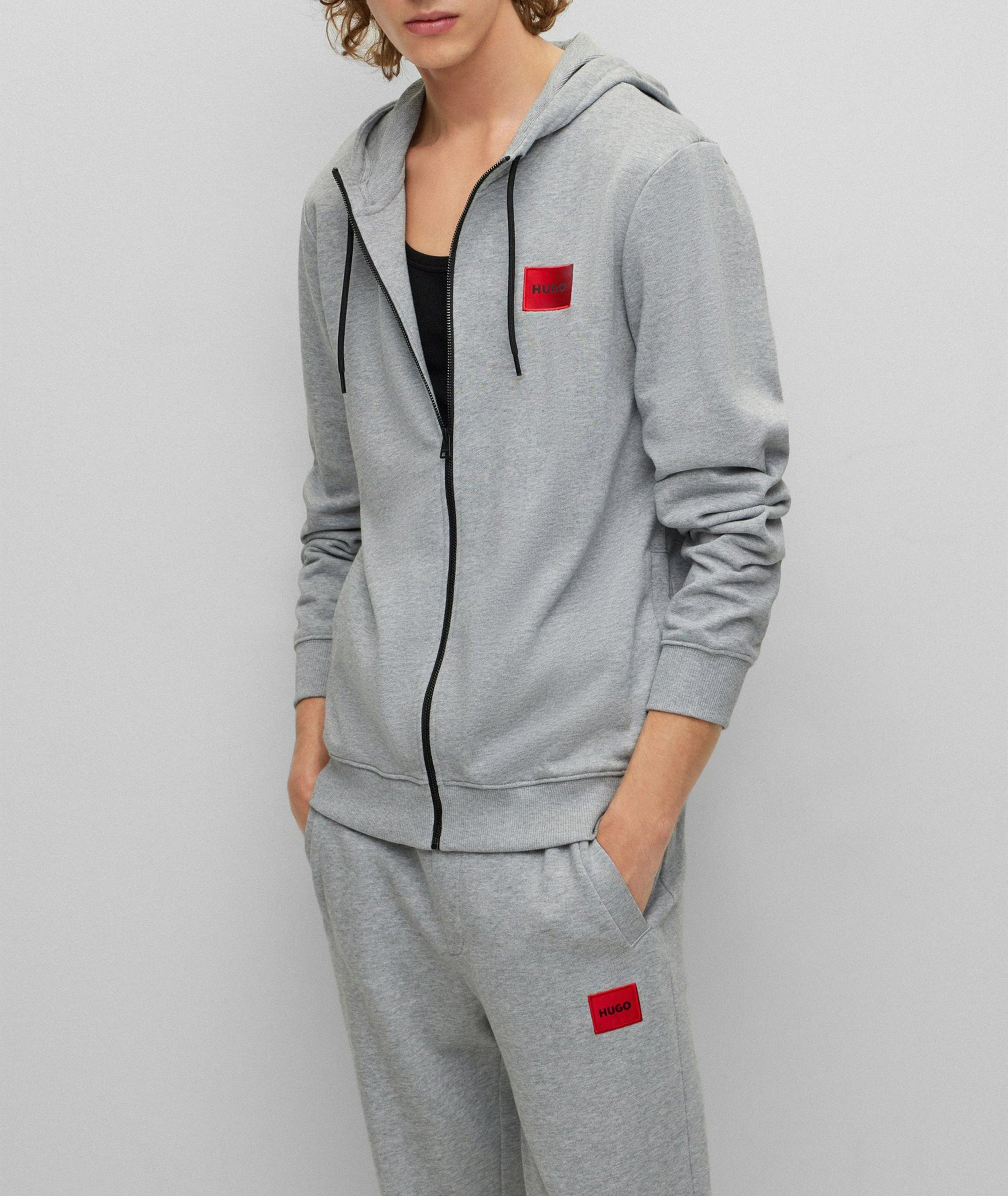 Daple Terry Logo Patch Zip Hooded Sweater image 1