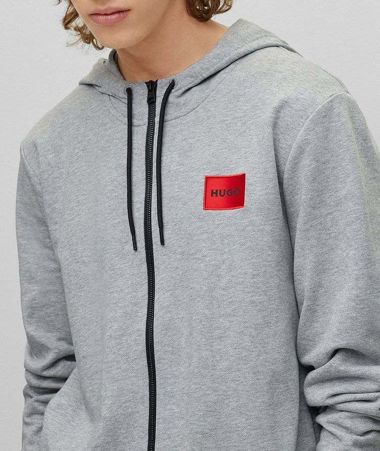 Daple Terry Logo Patch Zip Hooded Sweater image 3