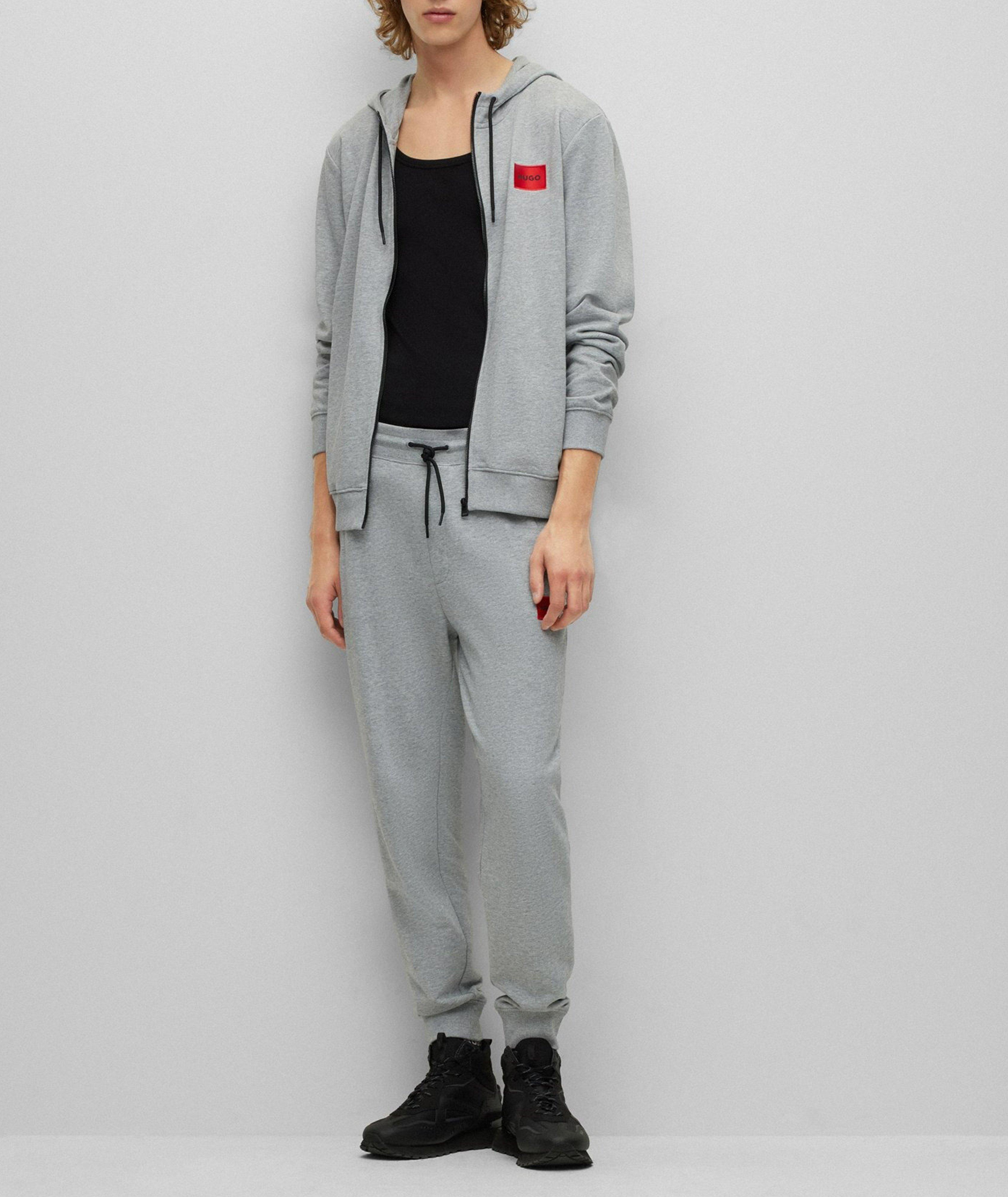 Daple Terry Logo Patch Zip Hooded Sweater image 4