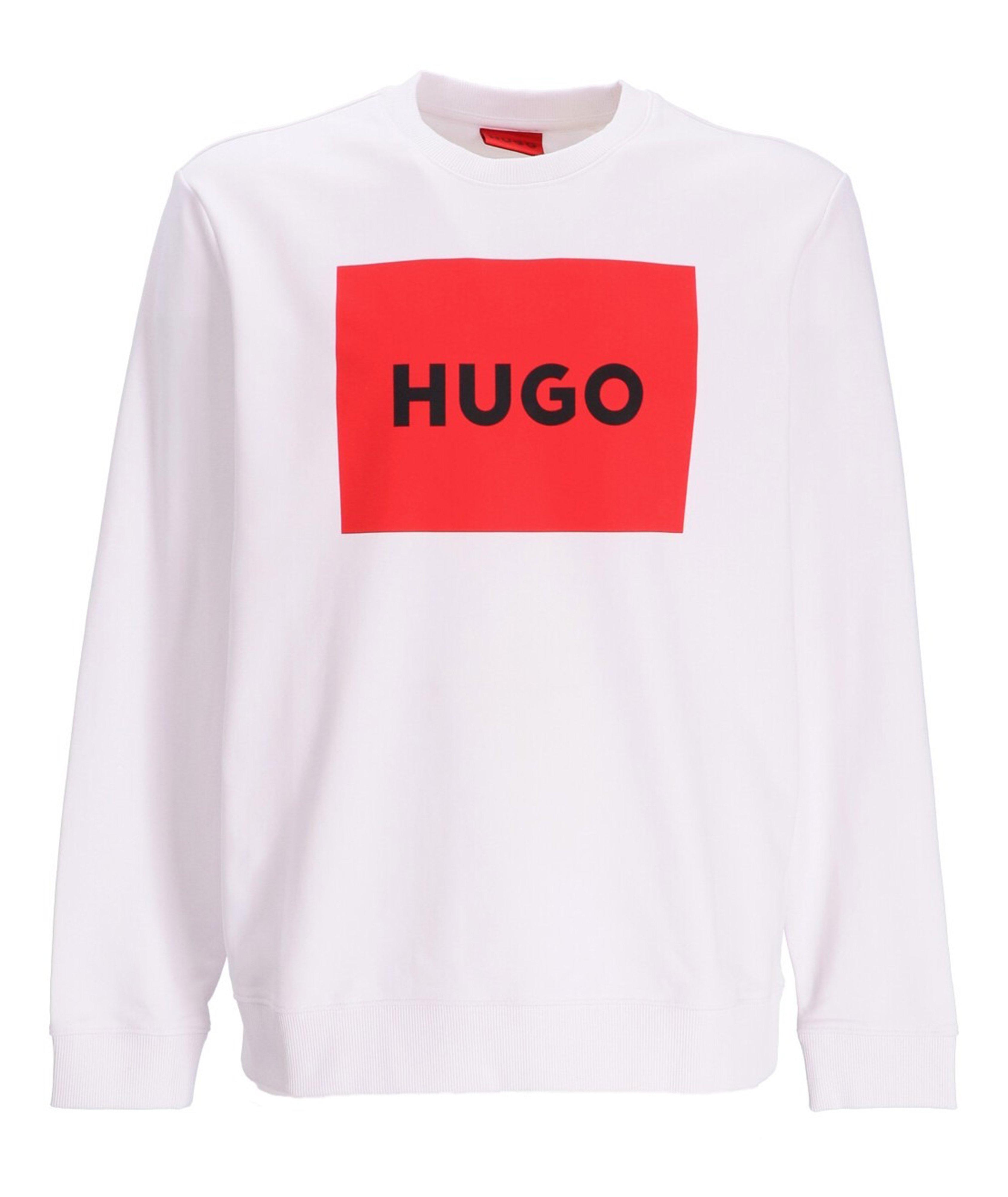 Logo Print Terry Cotton Crew Neck Sweatshirt image 0