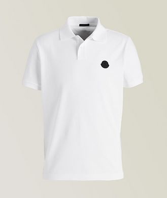 Moncler Rubberized Logo Cotton Piqué Polo