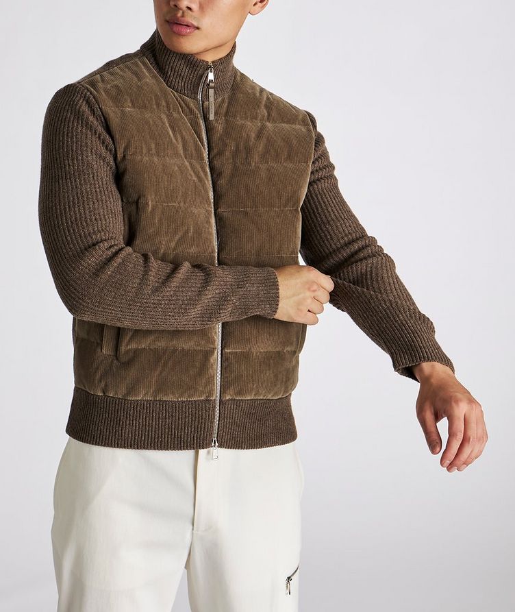 Padded Wool And Cotton-Blend Velvet Cardigan  image 2