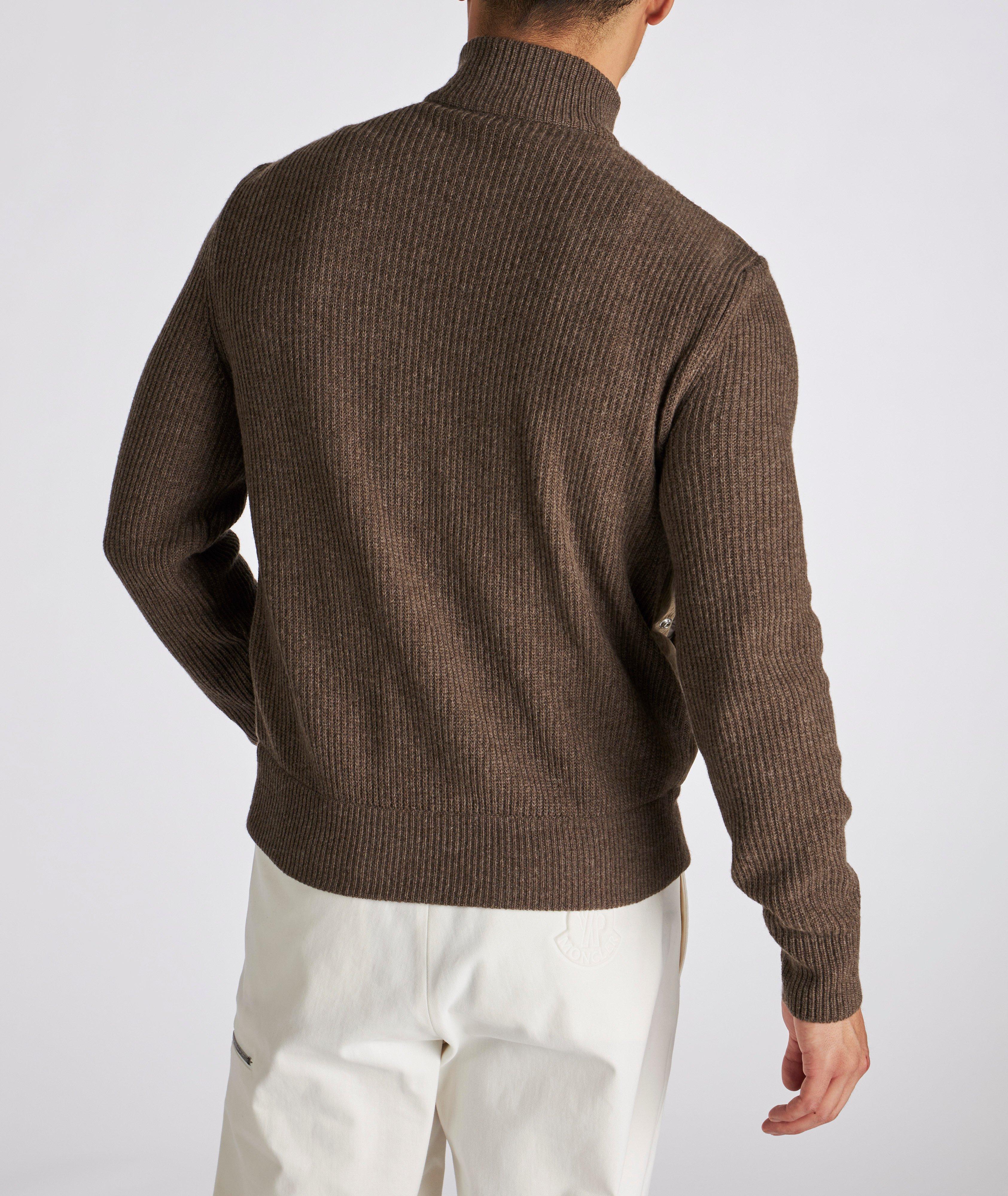 Padded Wool And Cotton-Blend Velvet Cardigan  image 3