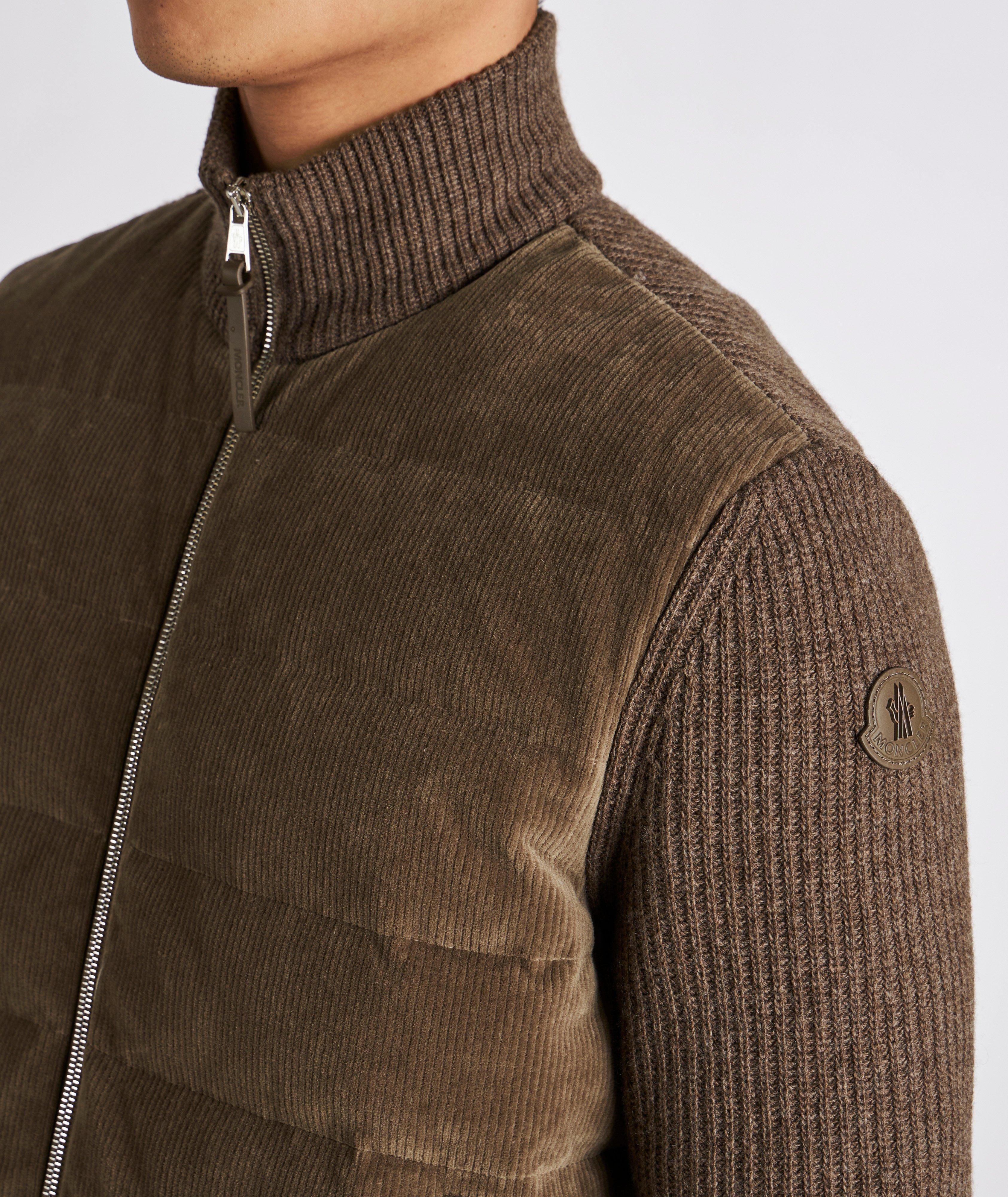 Padded Wool And Cotton-Blend Velvet Cardigan  image 4