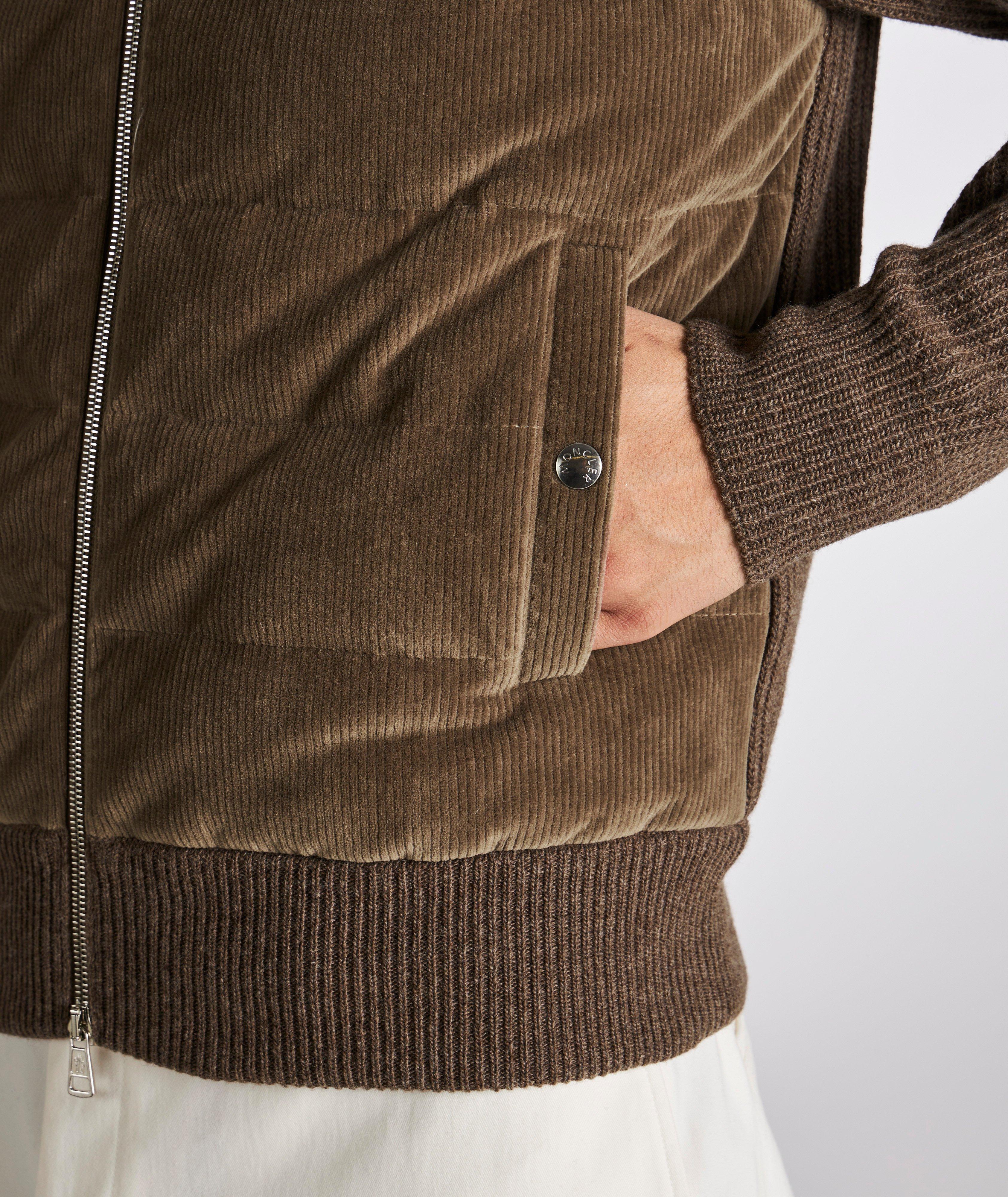 Padded Wool And Cotton-Blend Velvet Cardigan  image 5