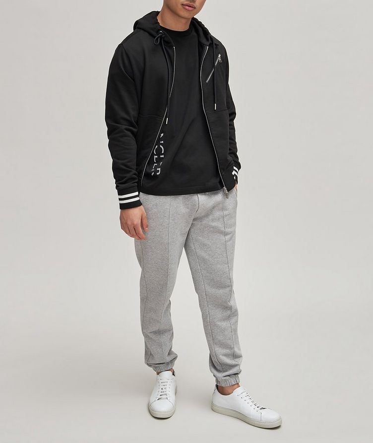 Cotton Zip-Up Tipped Hooded Sweater image 1