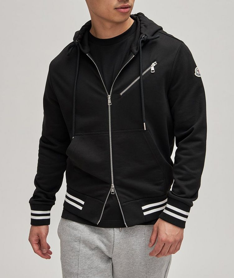 Cotton Zip-Up Tipped Hooded Sweater image 2