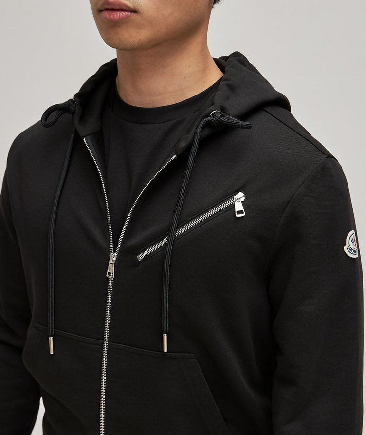 Cotton Zip-Up Tipped Hooded Sweater image 4
