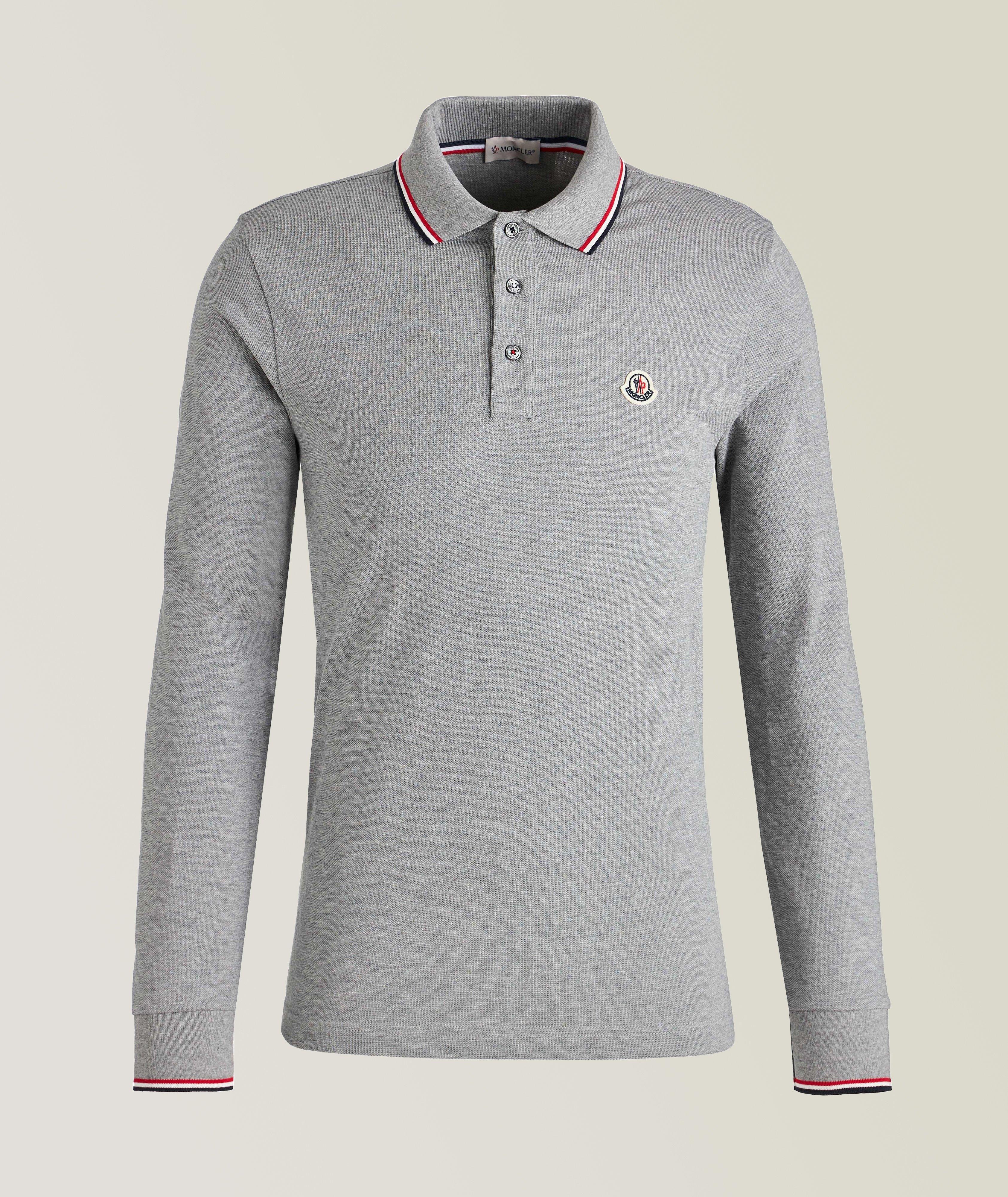 Moncler grey cheap long sleeve polo