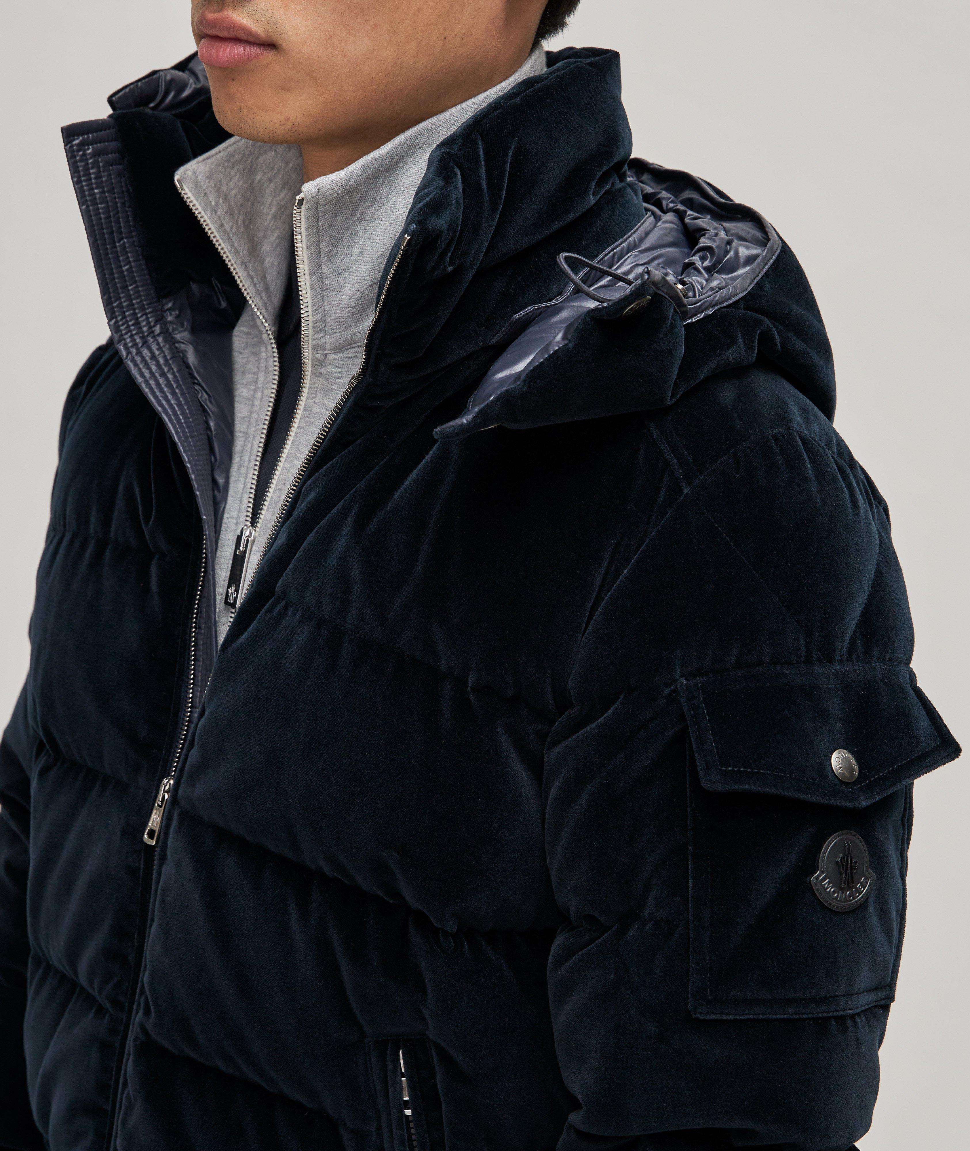 Moncler velvet cheap down jacket