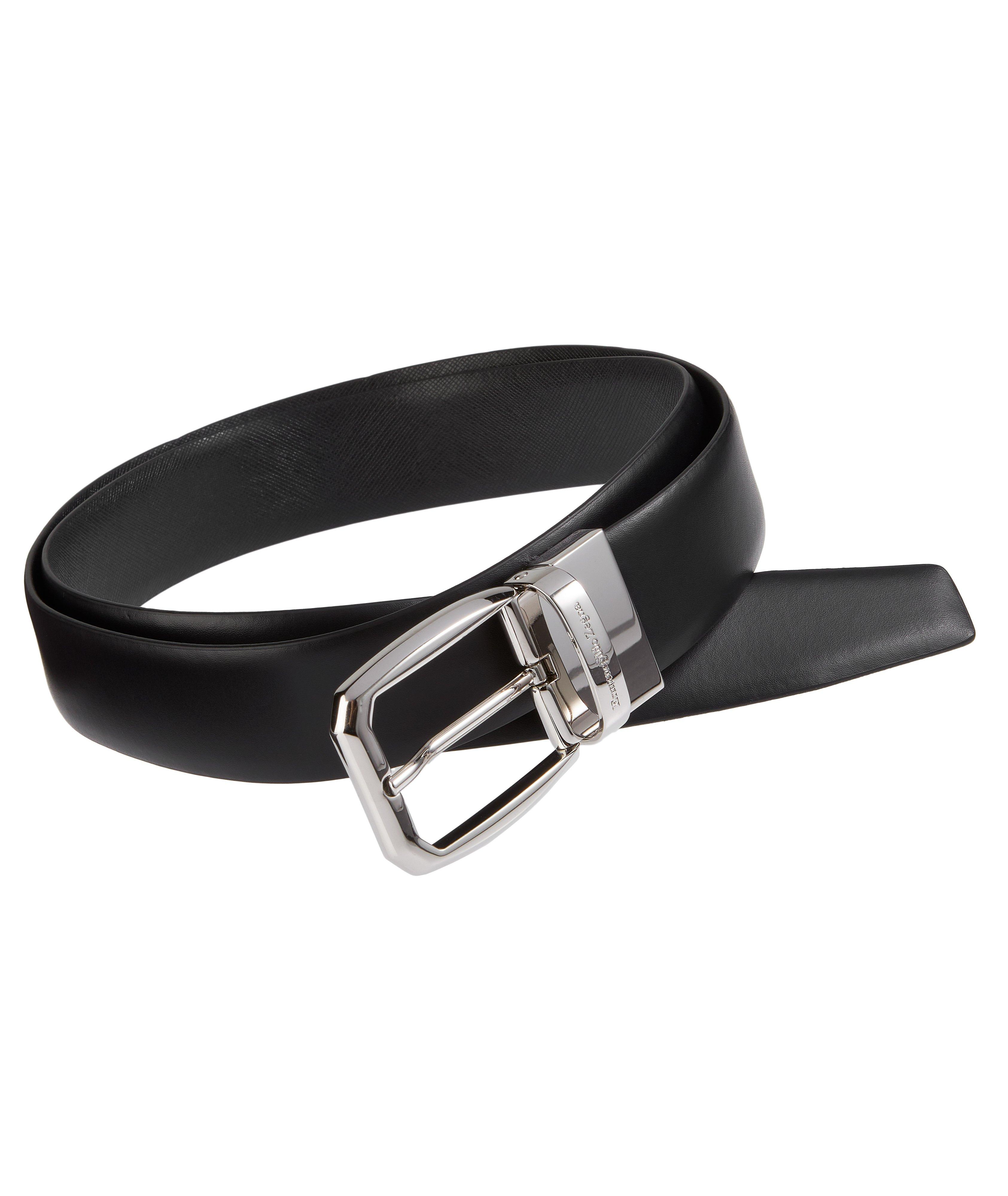 Harry Rosen Reversible Saffiano Leather Belt. 1