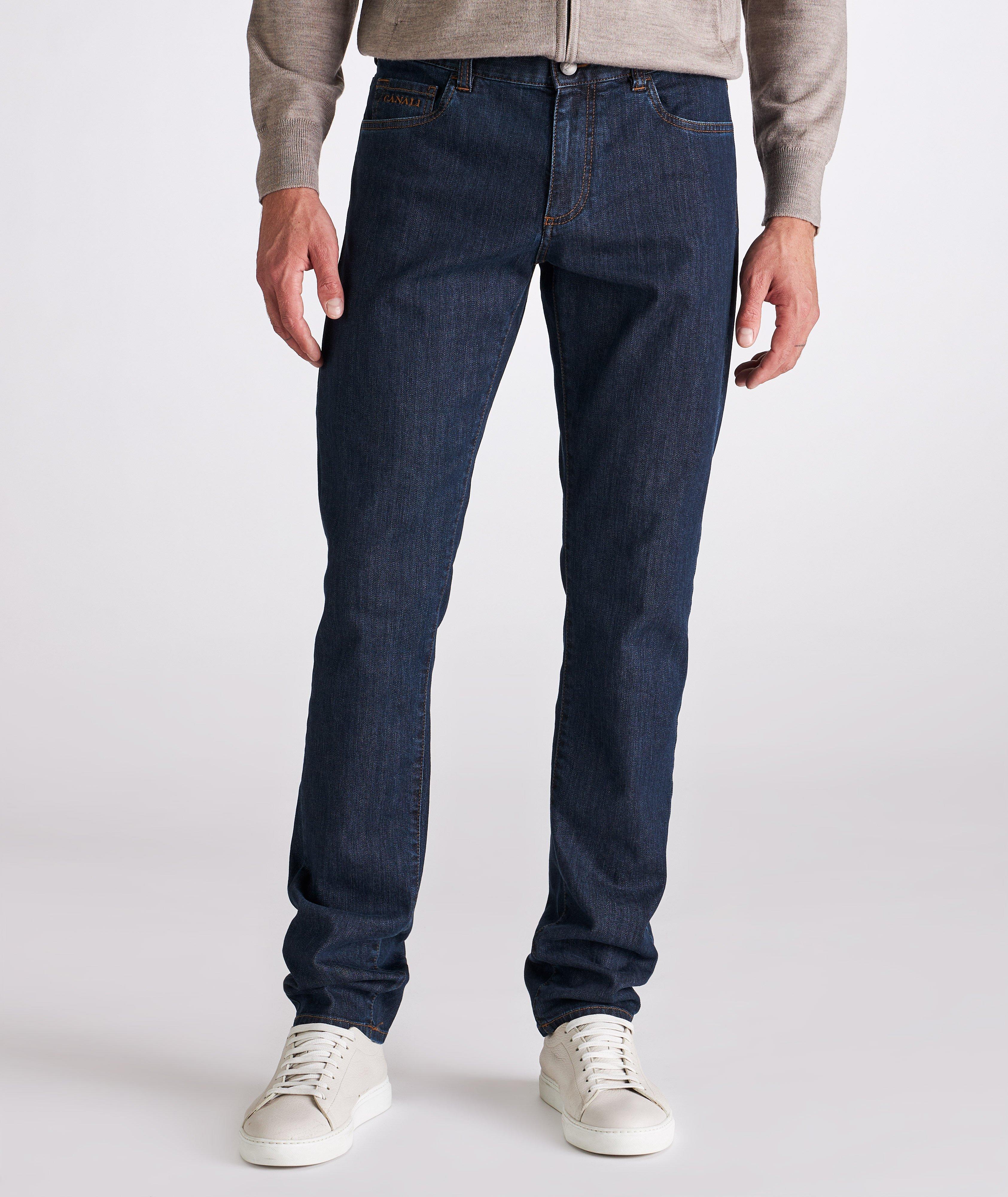 Washed Five-Pocket Slim-Fit Jeans image 2
