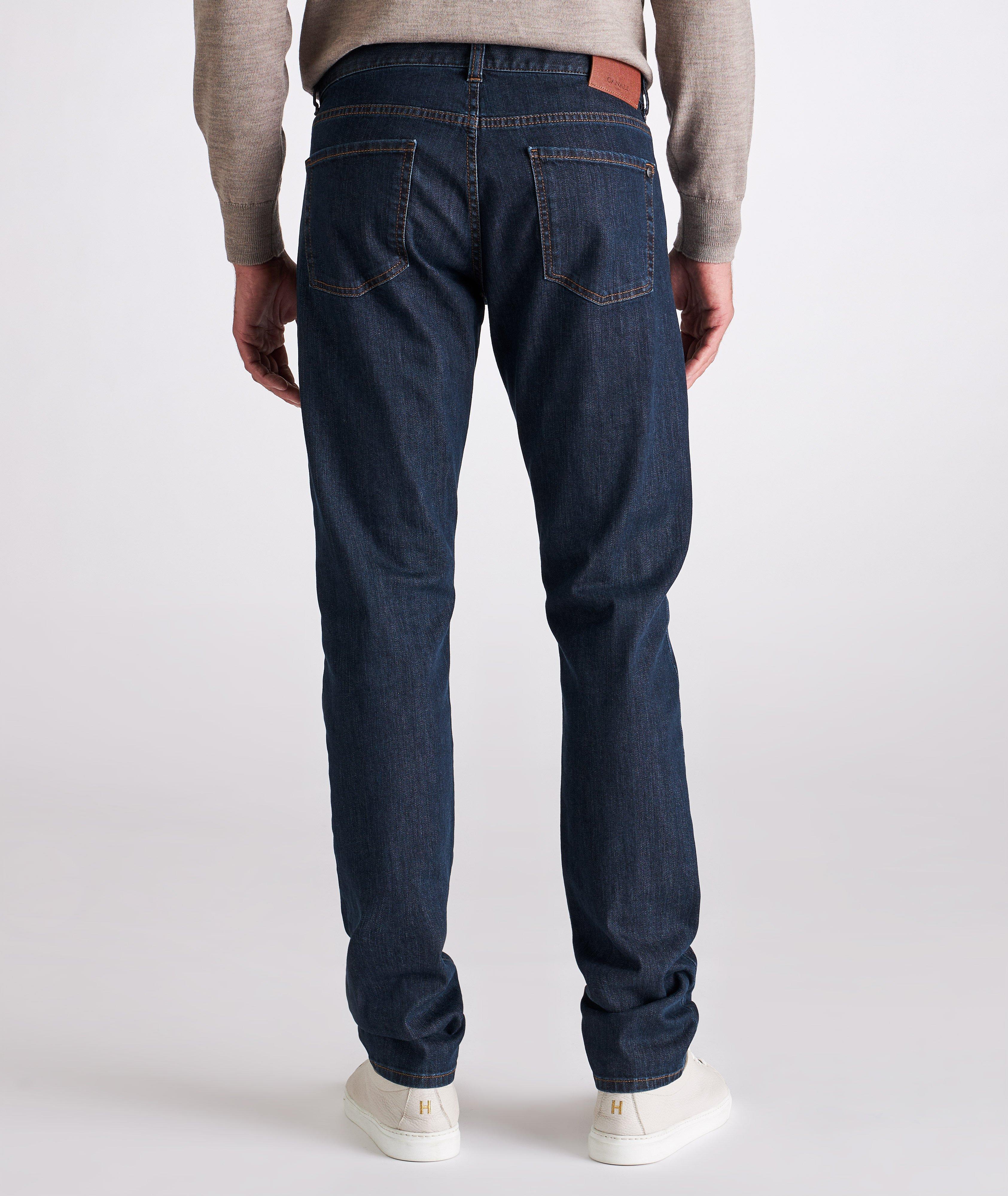 Washed Five-Pocket Slim-Fit Jeans image 3