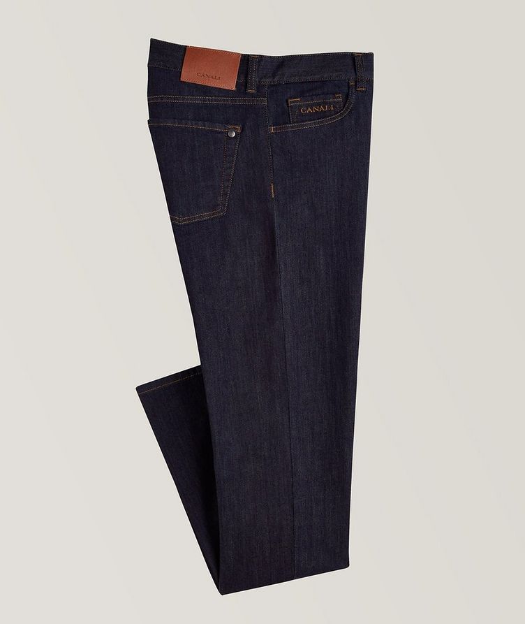 Slim-Fit Washed 5-Pocket Cotton-Blend Jeans image 0
