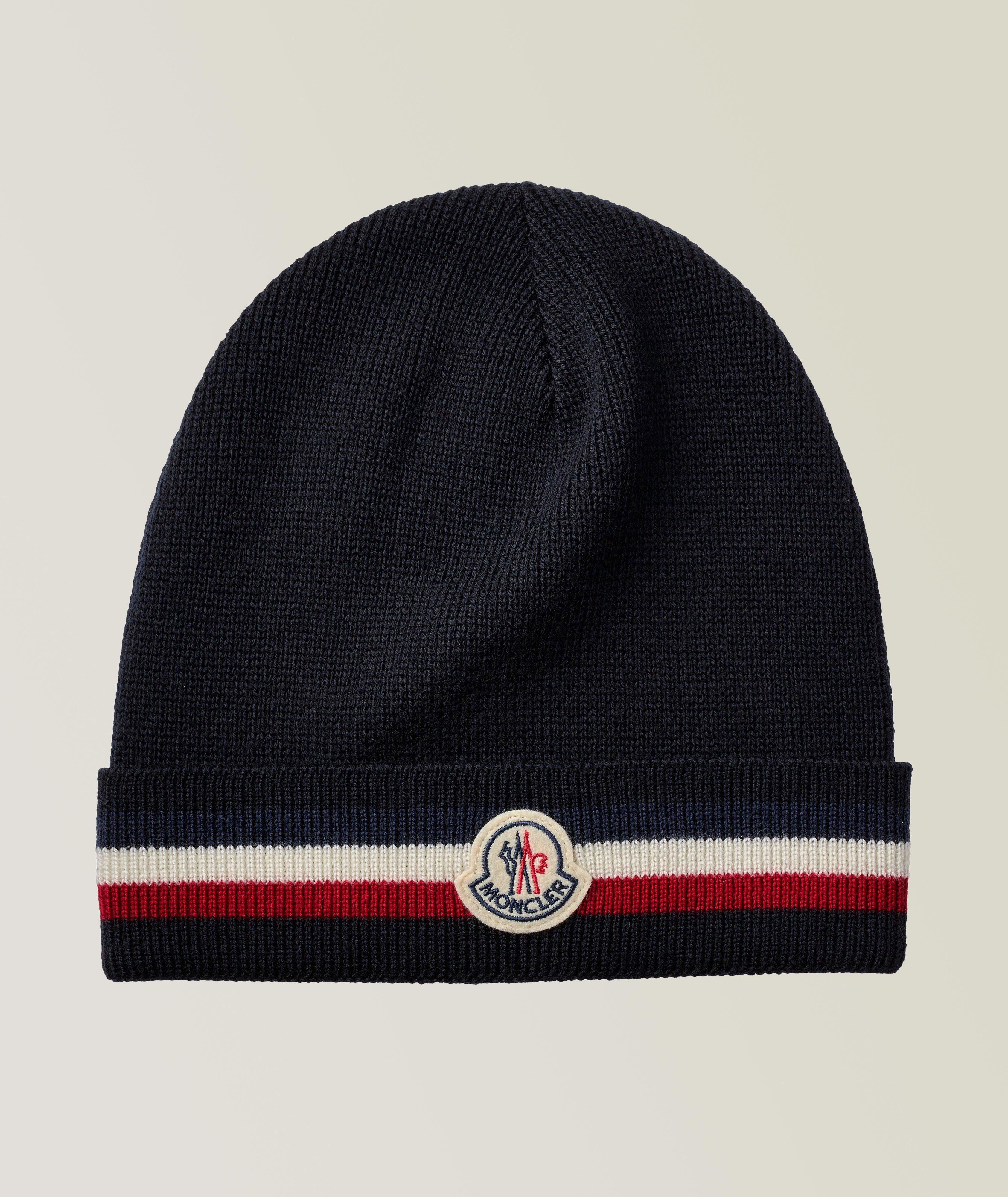 Moncler Tri-Colour Logo Wool Toque | Hats | Harry Rosen