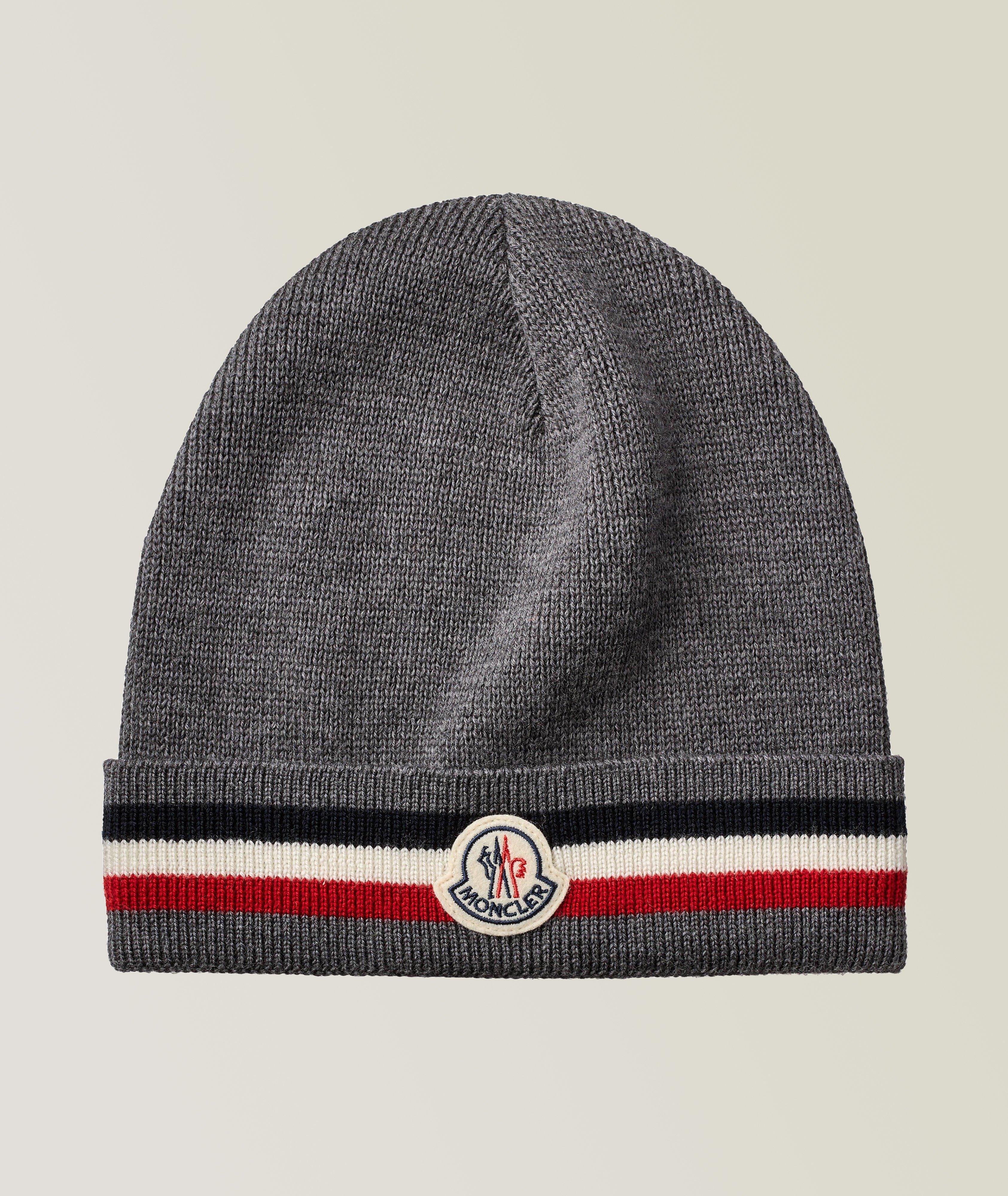 Moncler Tri-Colour Logo Wool Toque | Hats | Harry Rosen