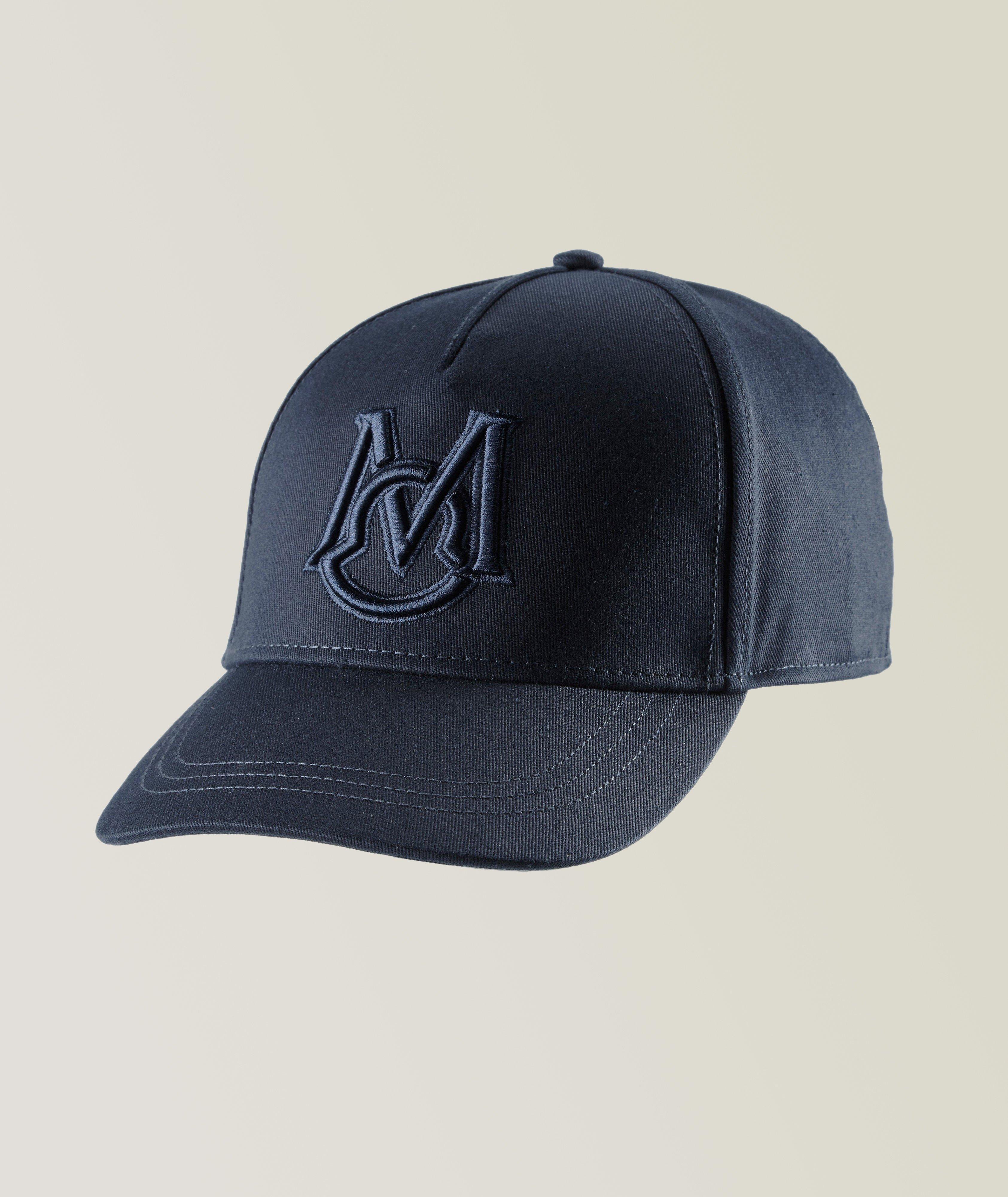 Moncler Monogram Embroidered Cotton Baseball Cap | Hats | Harry Rosen