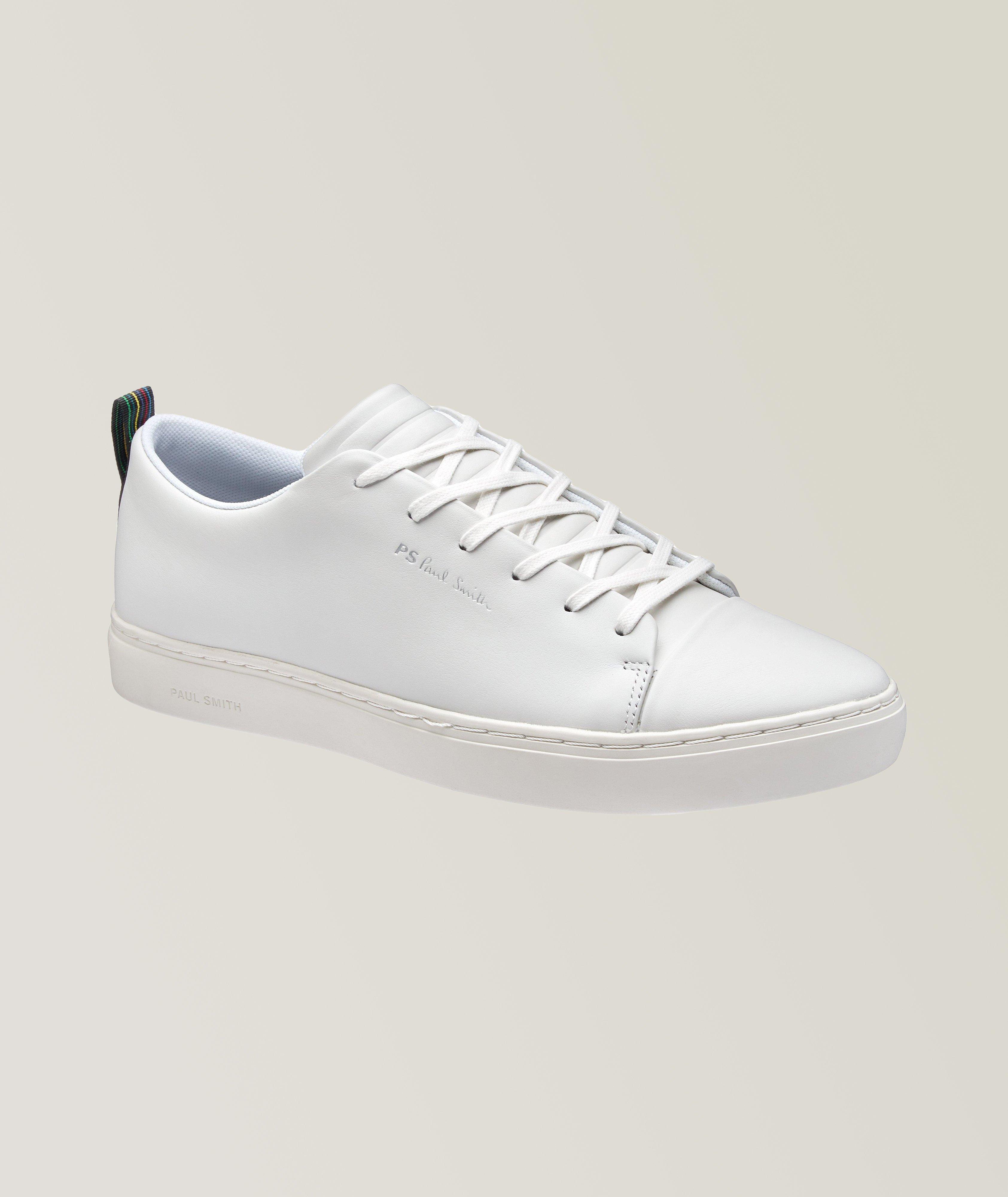 Leather all white sneakers deals