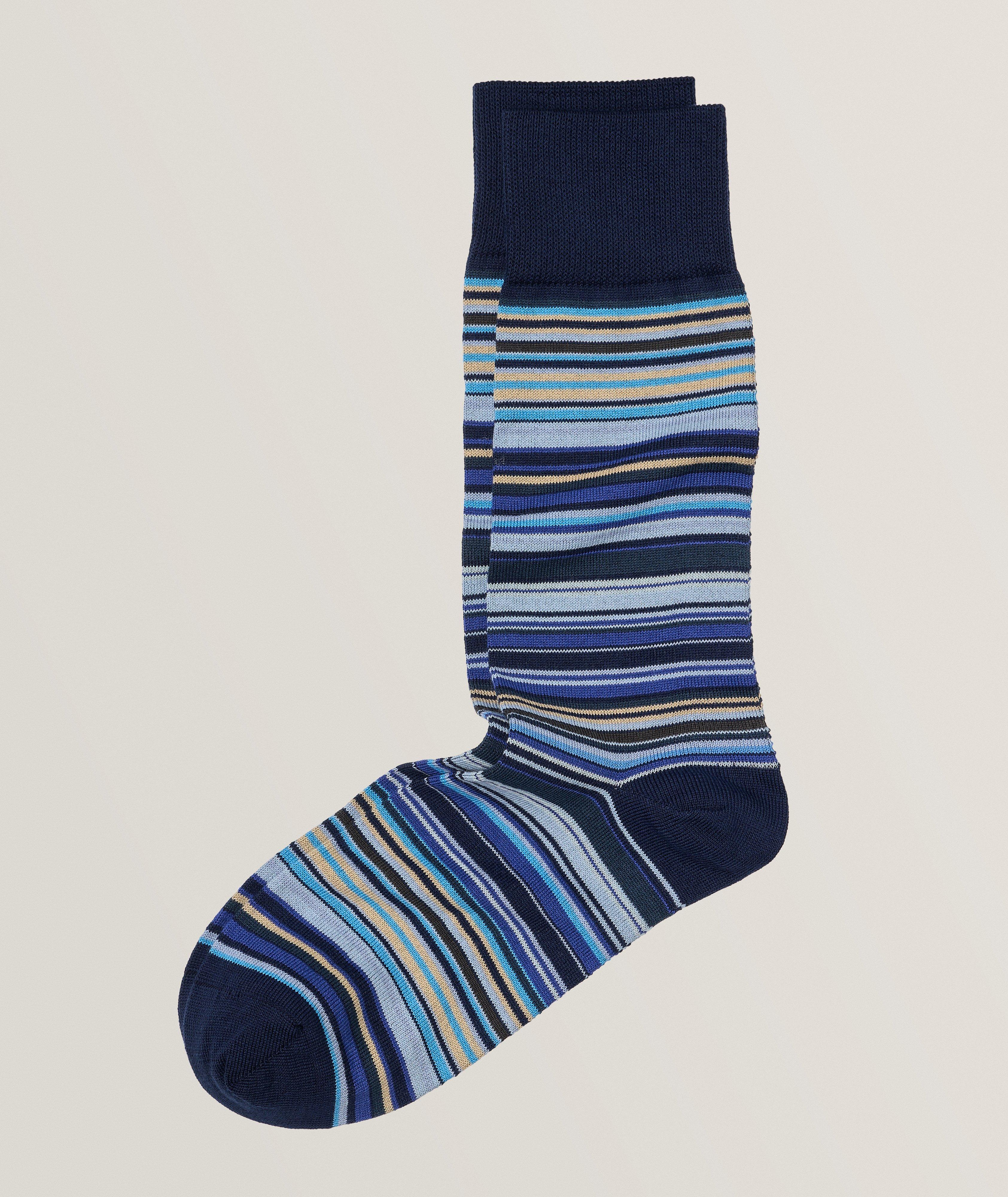 Signature Stripe Cotton-Blend Knit Socks image 0