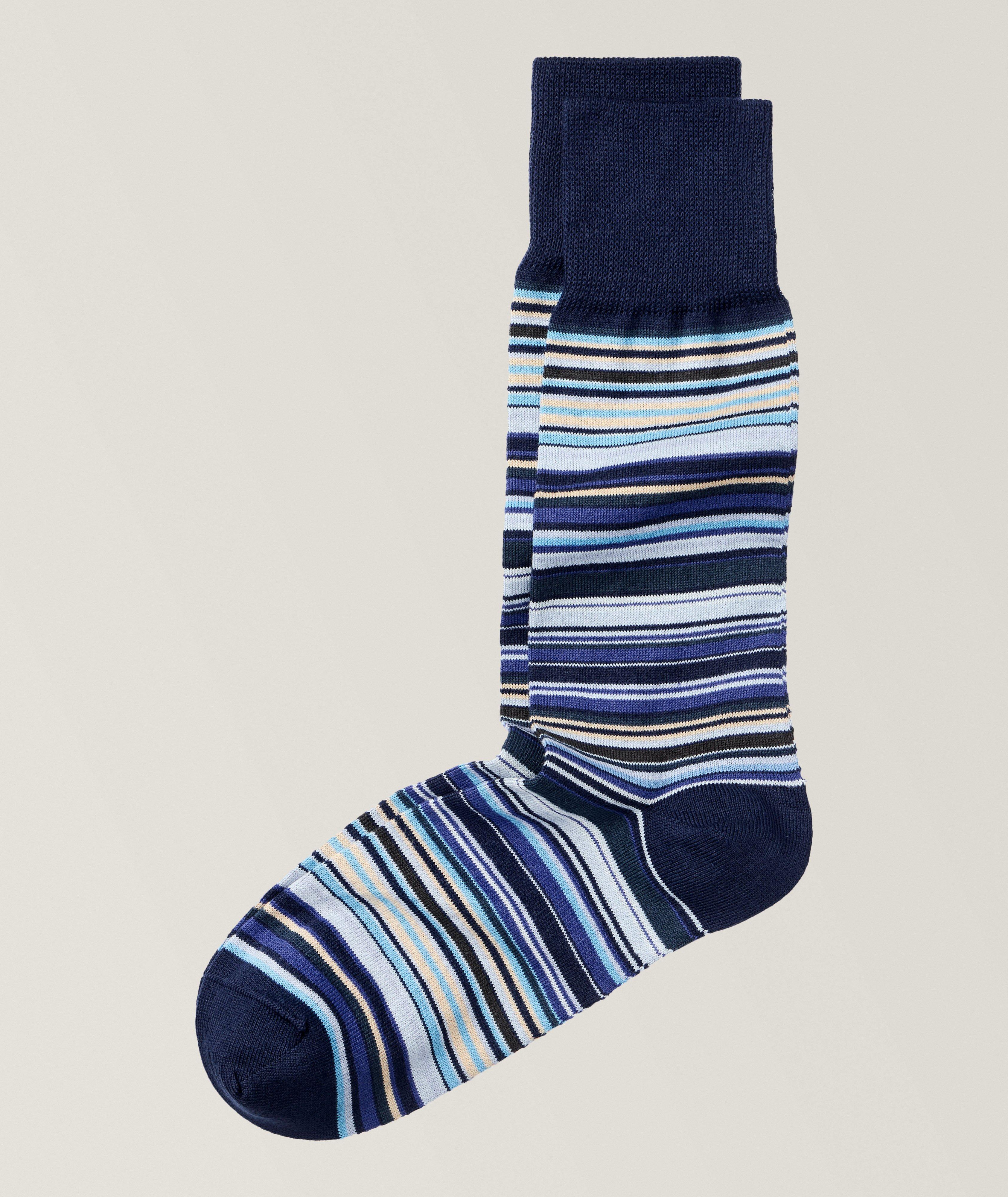 Signature Stripe Cotton-Blend Knit Socks image 0