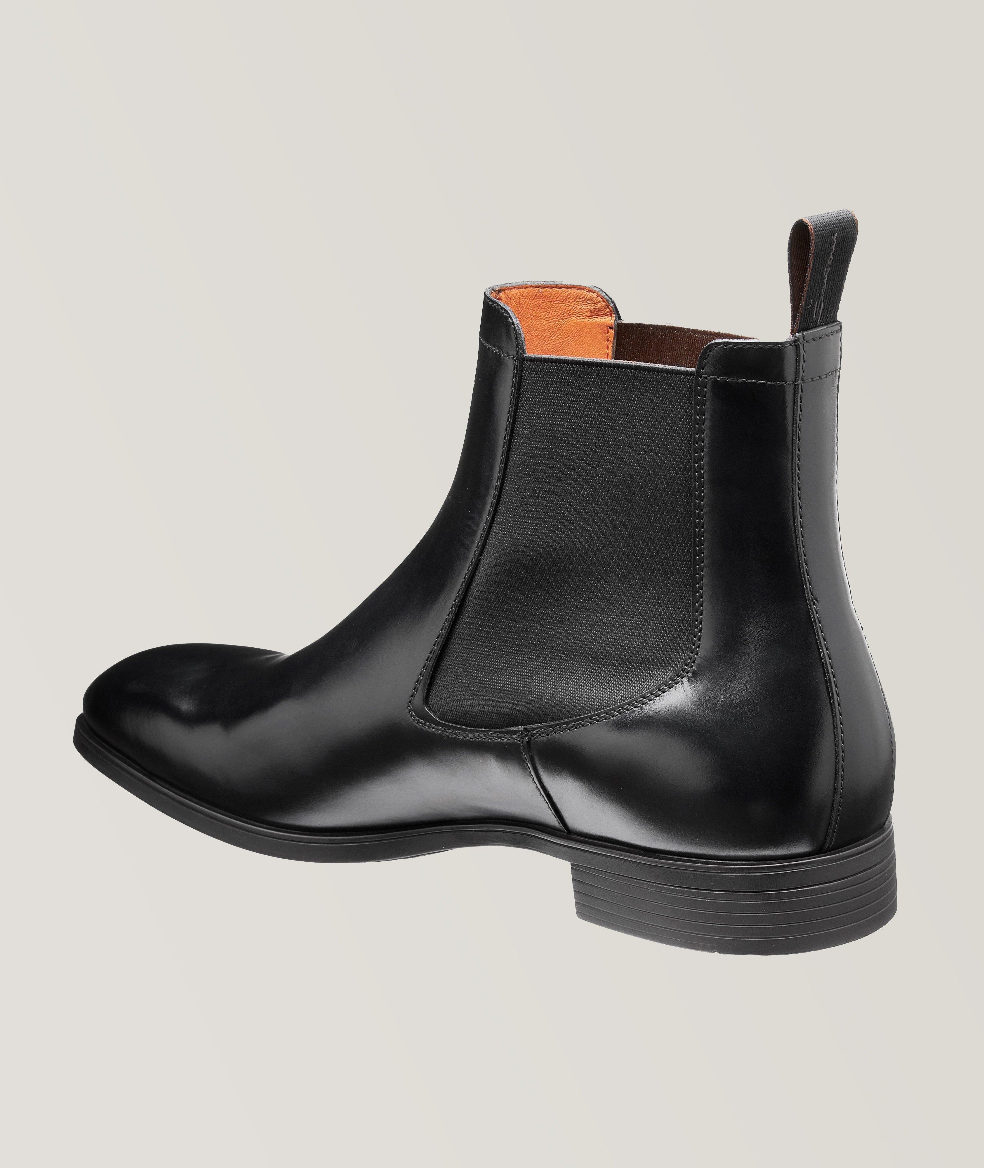 Nat ujævnheder læder Santoni Polished Leather Chelsea Boots | Boots | Harry Rosen