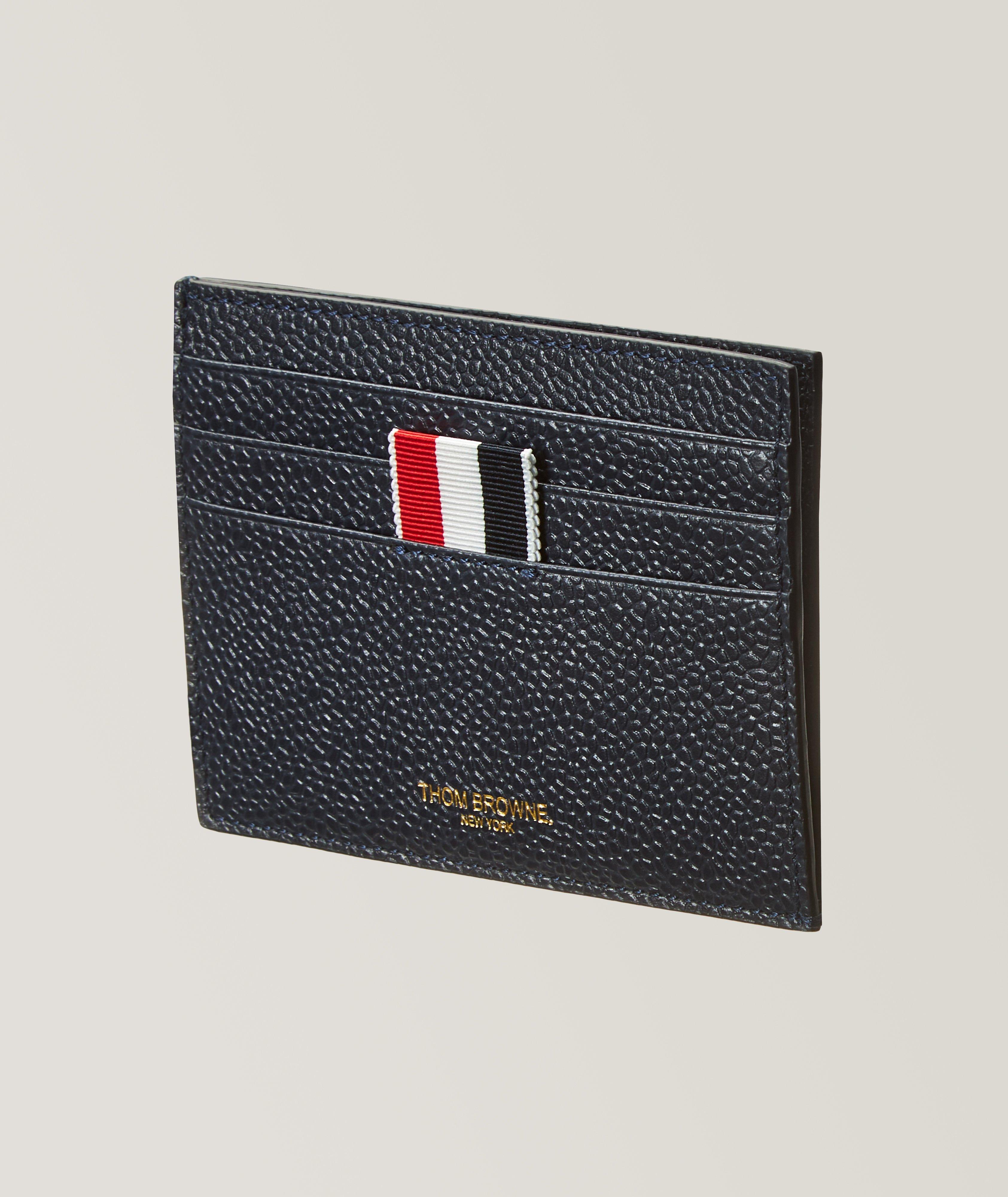 Thom Browne Pebbled Leather 4Bar Card Holder | Wallets | Harry Rosen