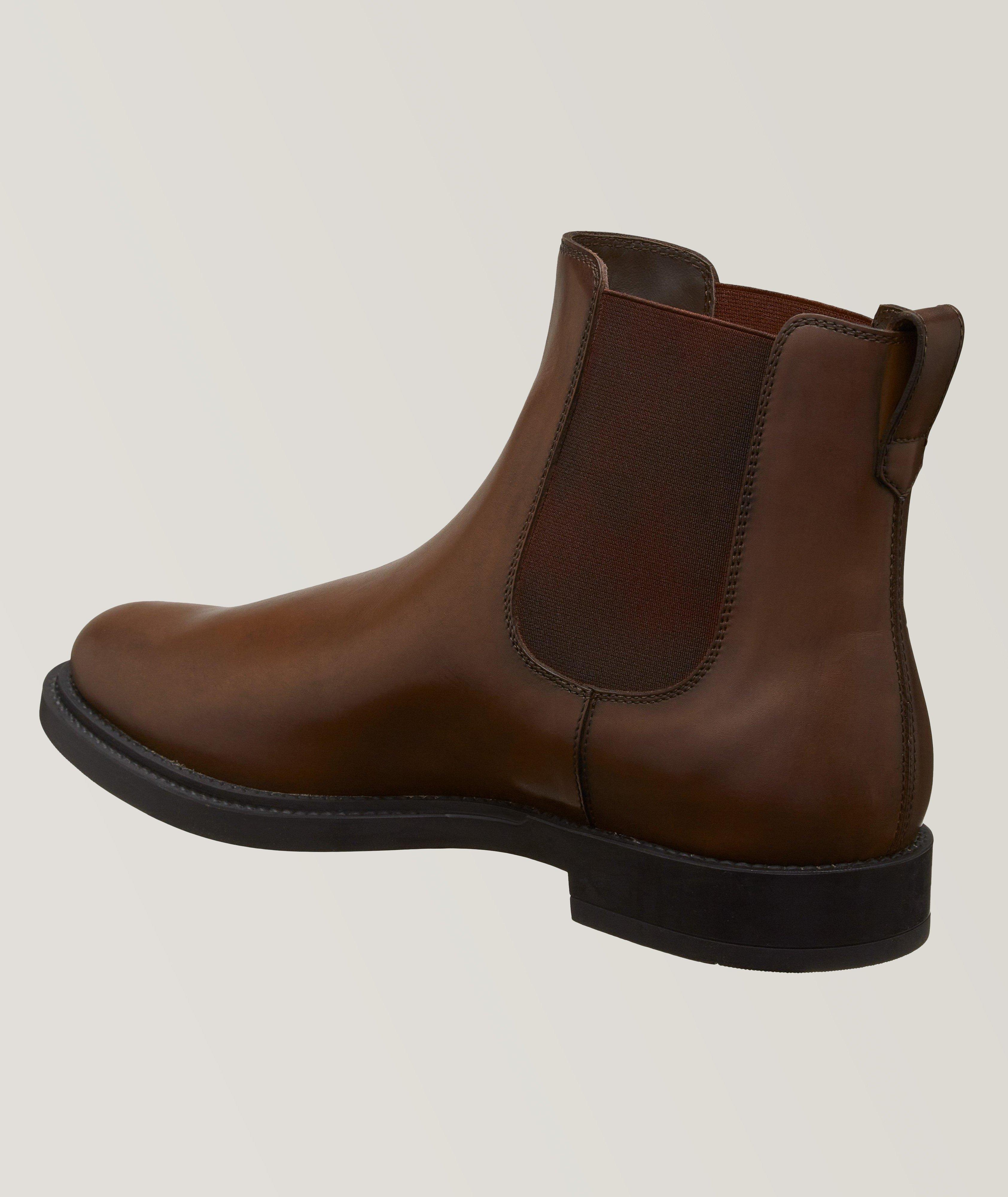 Brushed Leather Chelsea Boots image 1