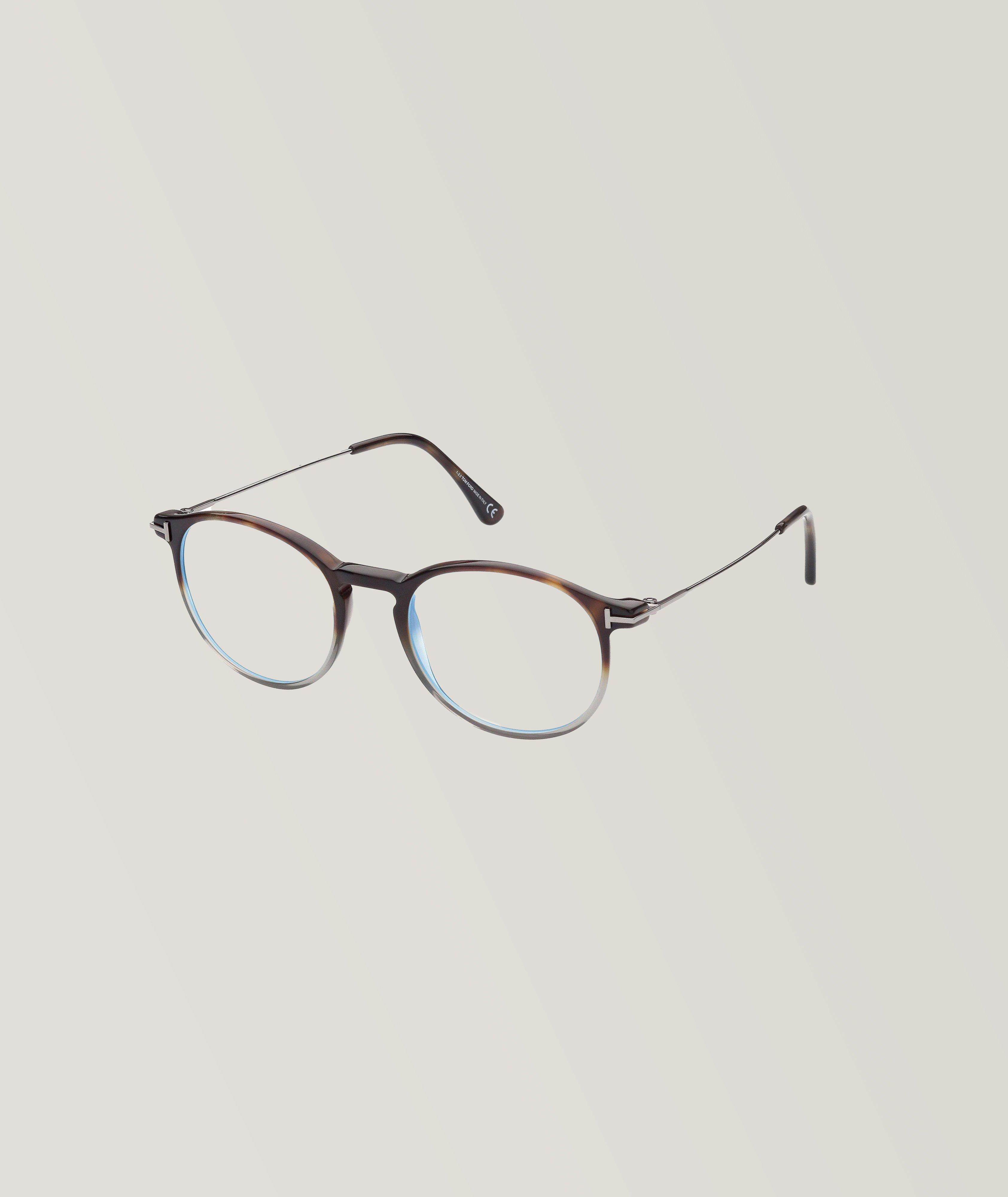 Tom Ford Shiny Havana T Logo Round Lens | Eyewear | Harry Rosen