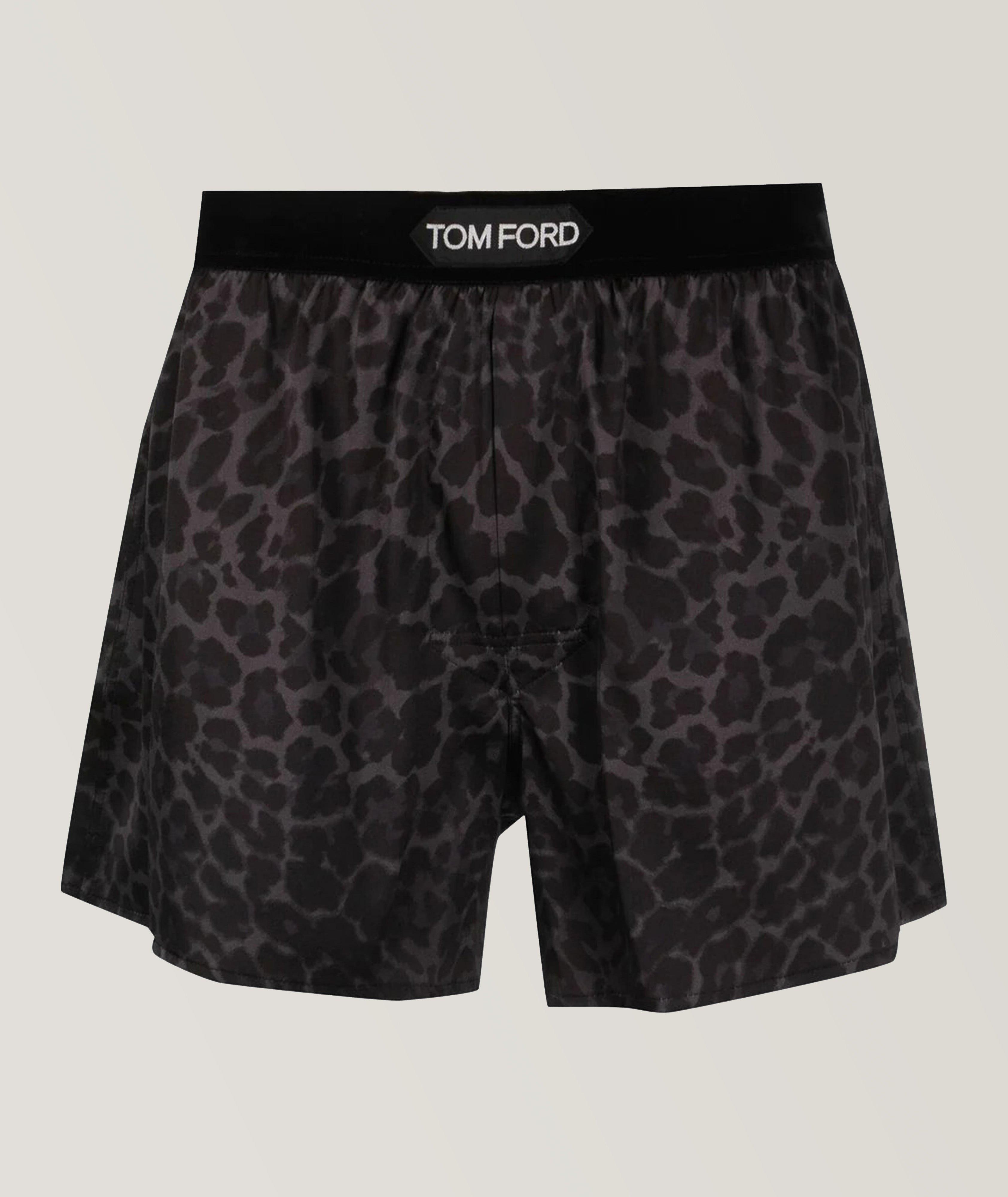 TOM FORD Leopard Printed Silk Boxers, Underwear