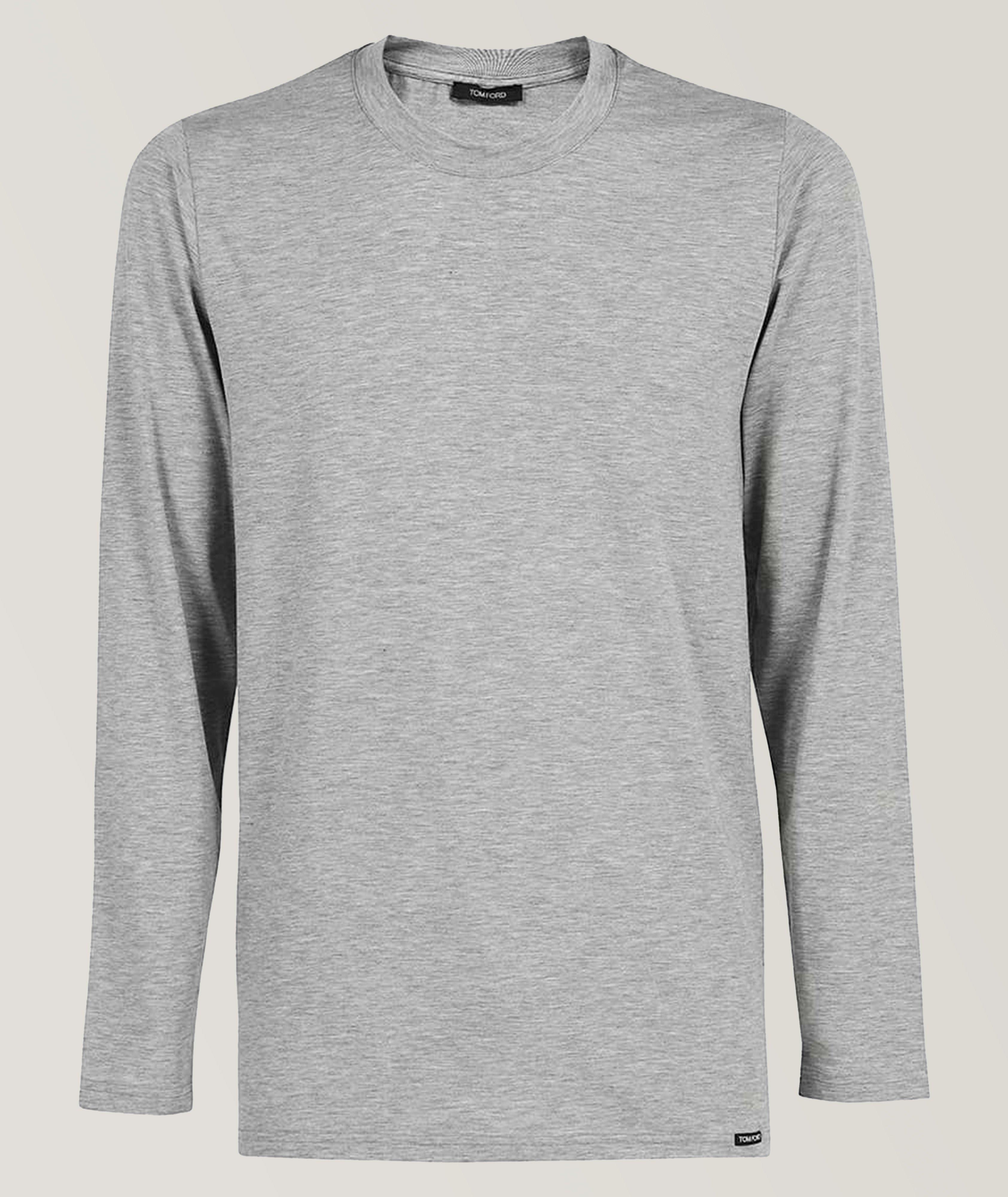 Long-Sleeve Cotton-Blend T-Shirt