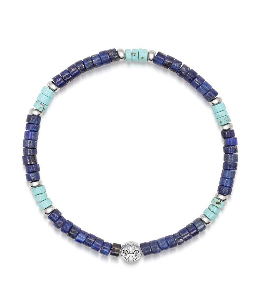 Lapis and Turquoise Heishi Beads Bracelet image 0
