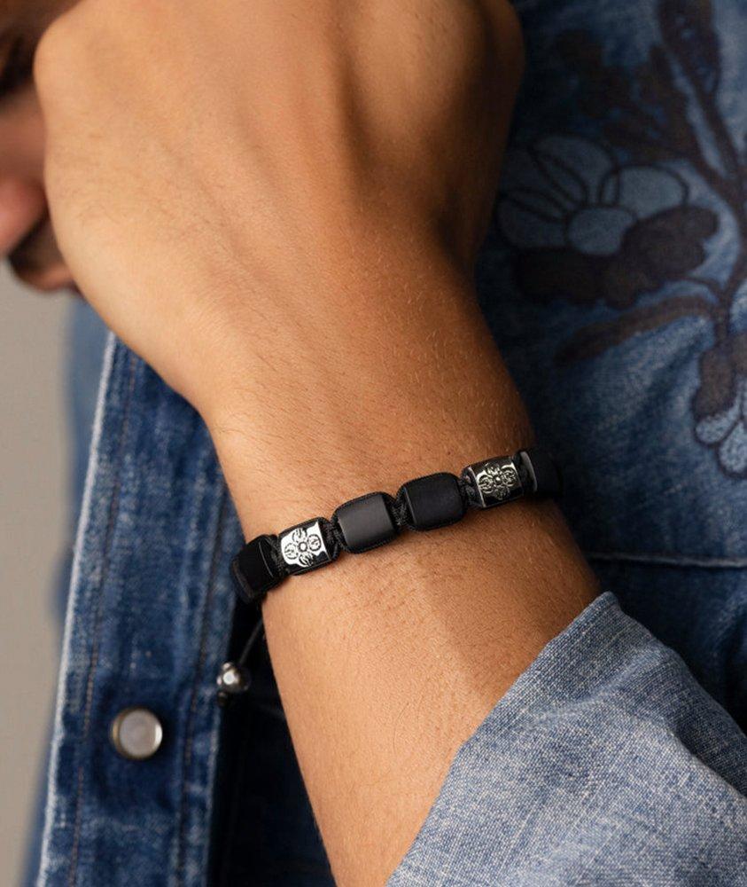 Matte Onyx and Silver Bracelet  image 1
