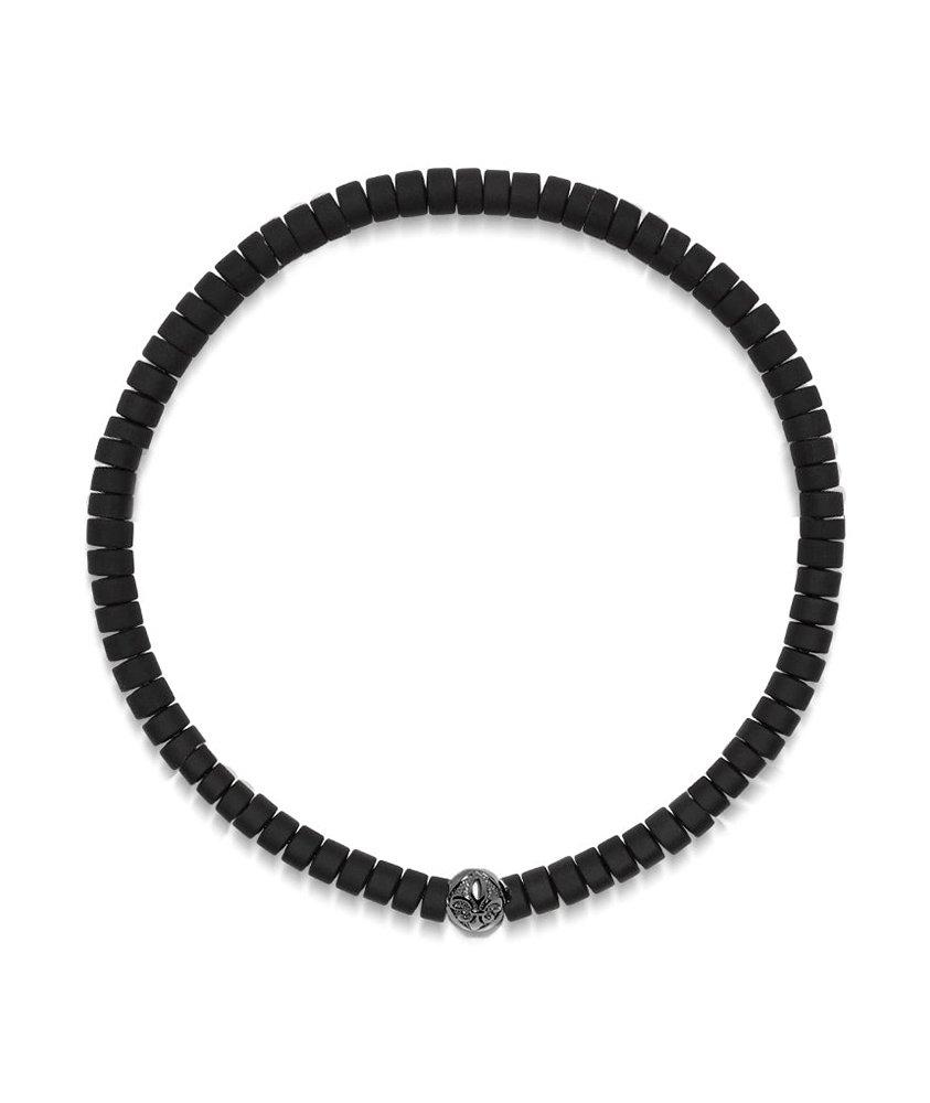 Bracelet de billes d’onyx mat image 0