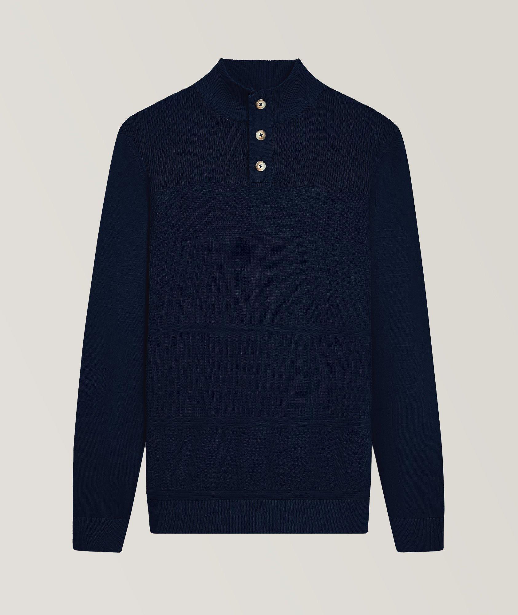 Pull en tricot à encolure boutonnée image 0