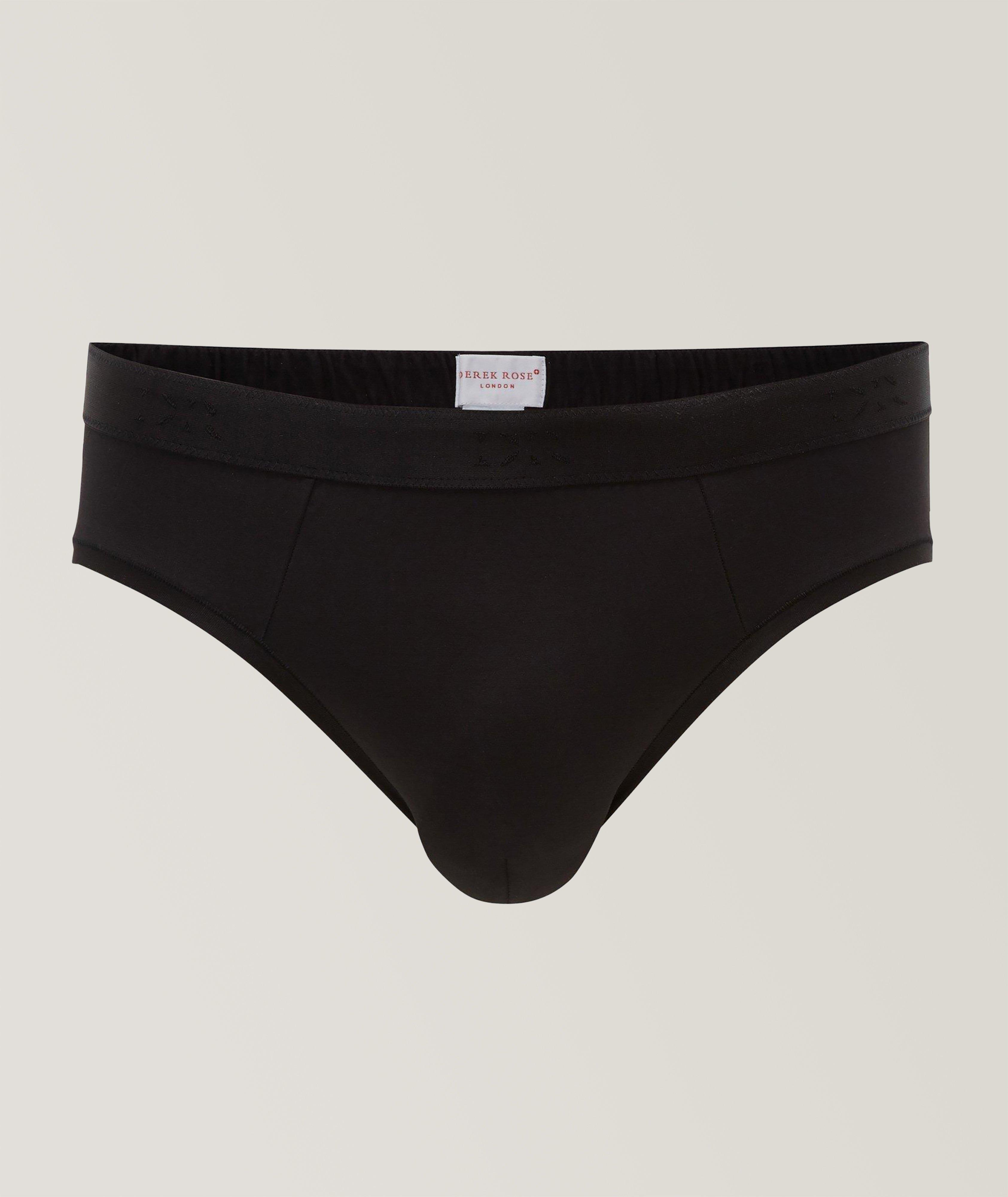 Mens Mid Briefs Jack Pima Cotton Black