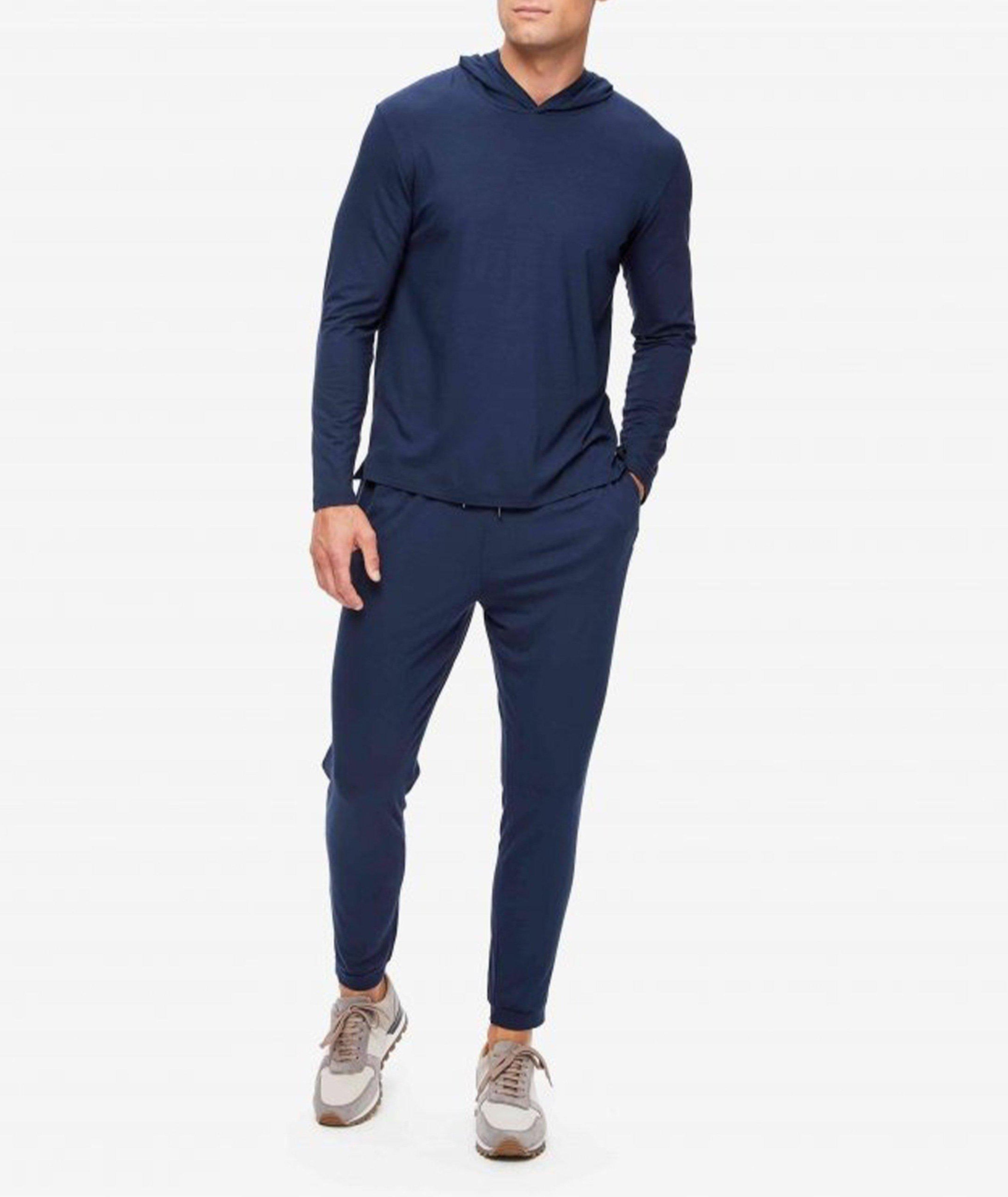 Men's Navy Jersey Micro Modal Track Pants