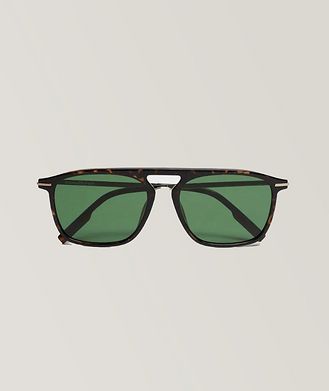 ZEGNA Leggerissimo Classic Havana Rectangle Lens Sunglasses