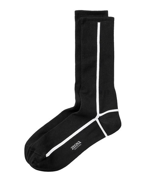 ZEGNA Sport Mid-Calf Cotton-Blend Socks