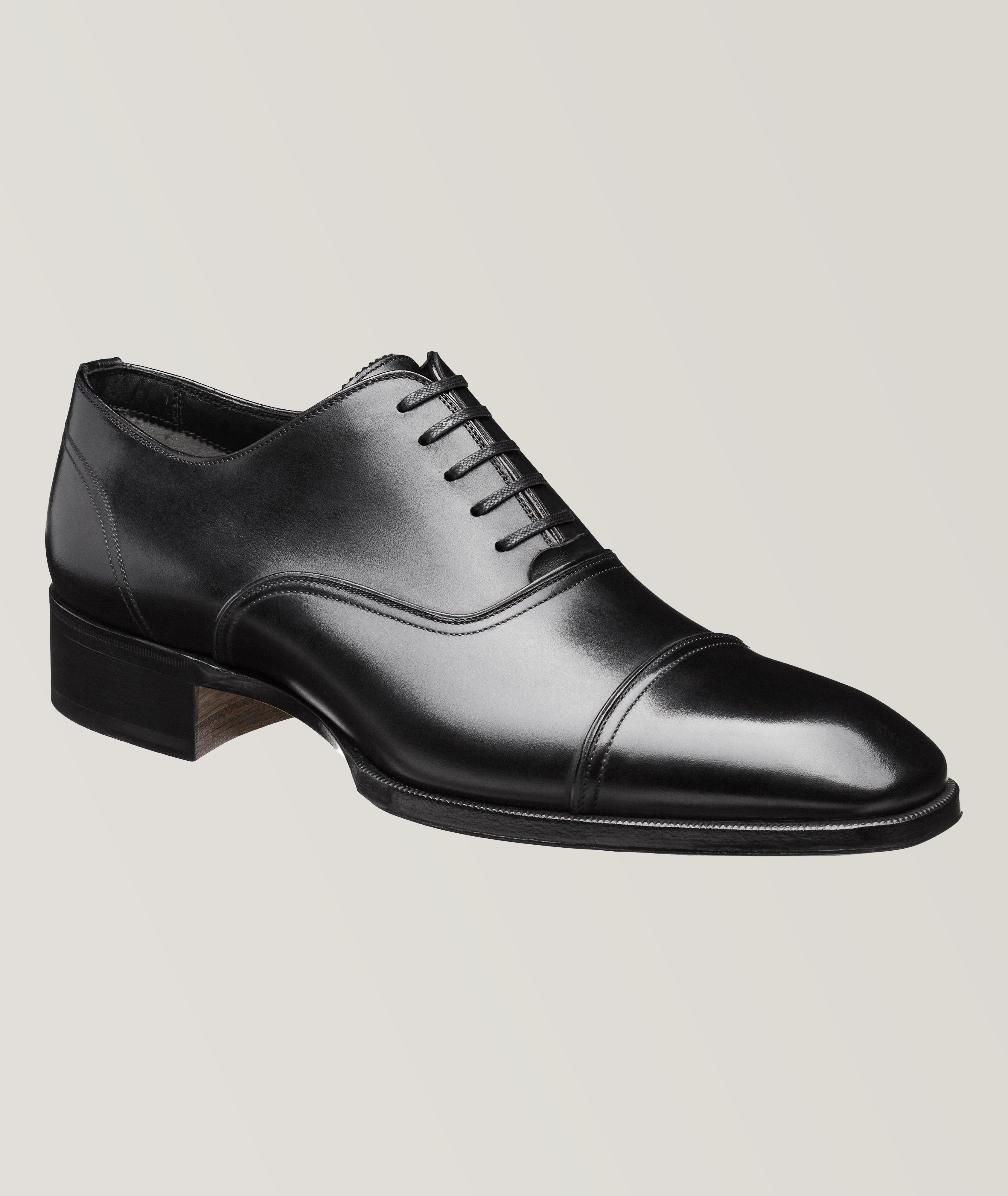 TOM FORD Leather Cap Toe Oxfords Dress Shoes Harry Rosen