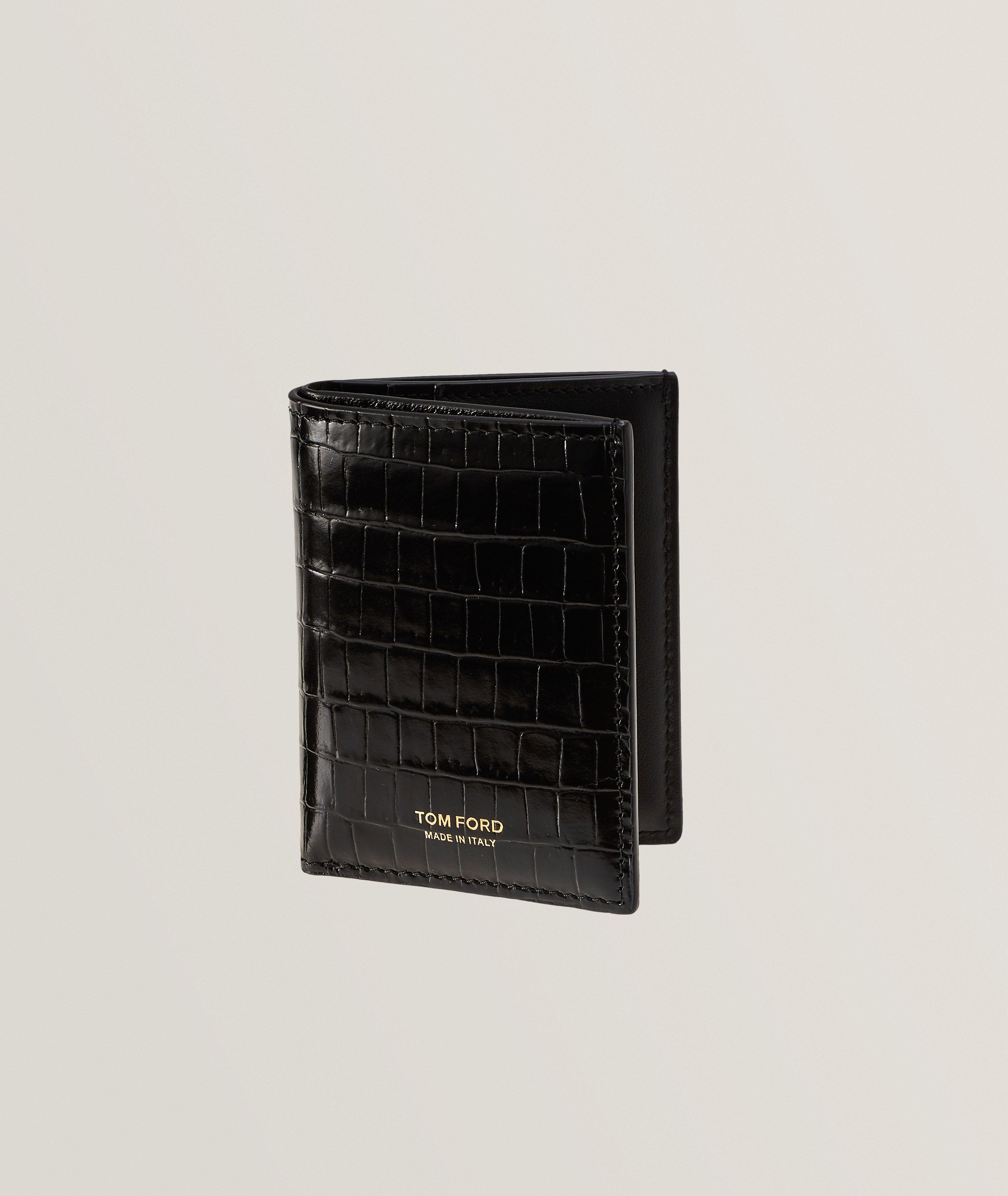 Crocodile Pattern Leather Bifold Wallet image 0