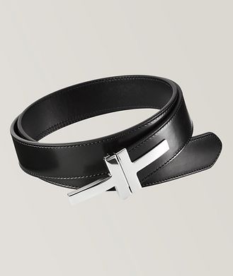 Tom Ford Double Clasp T-Buckle Leather Belt