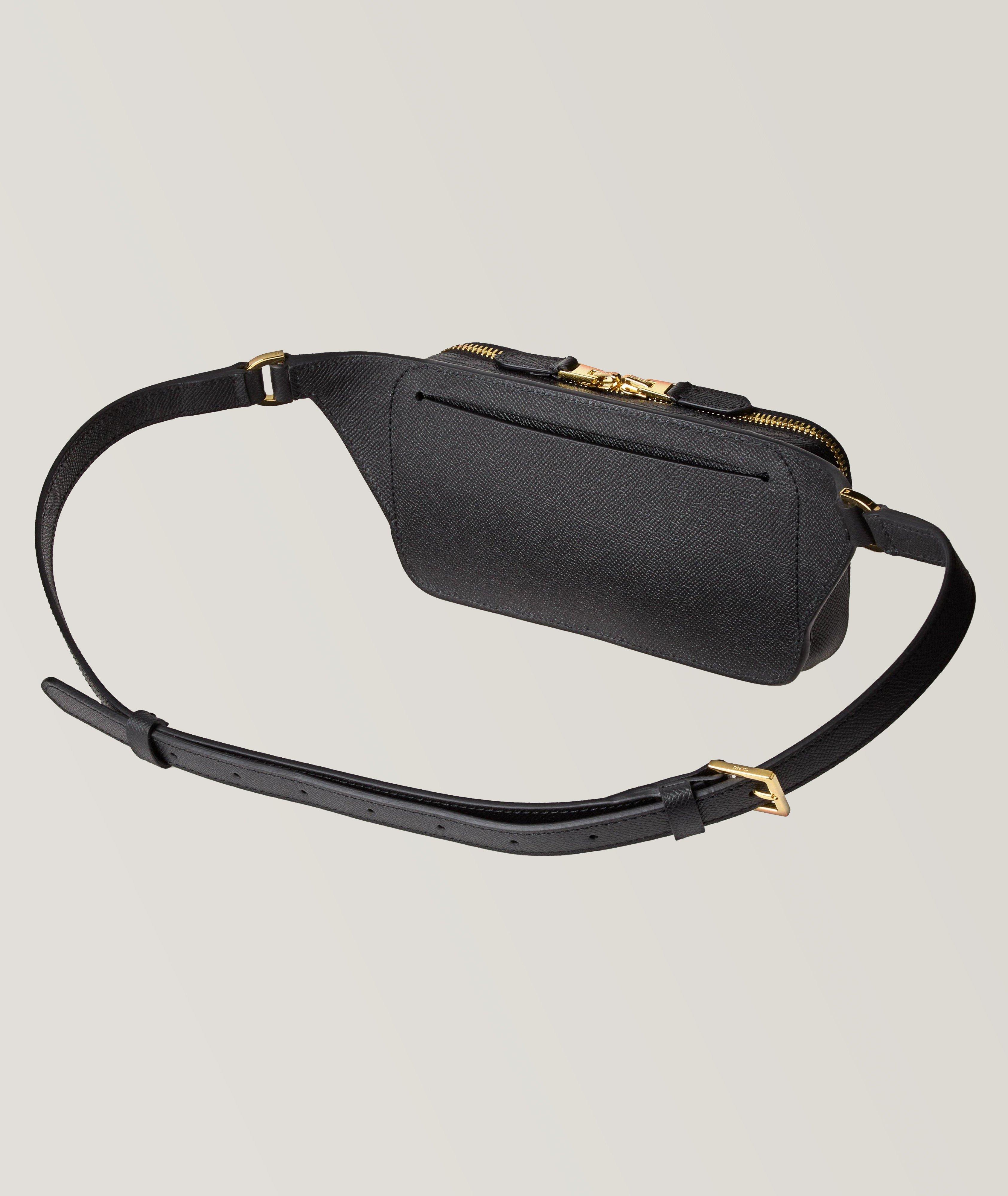 Sac banane en cuir grenu à glissière image 1