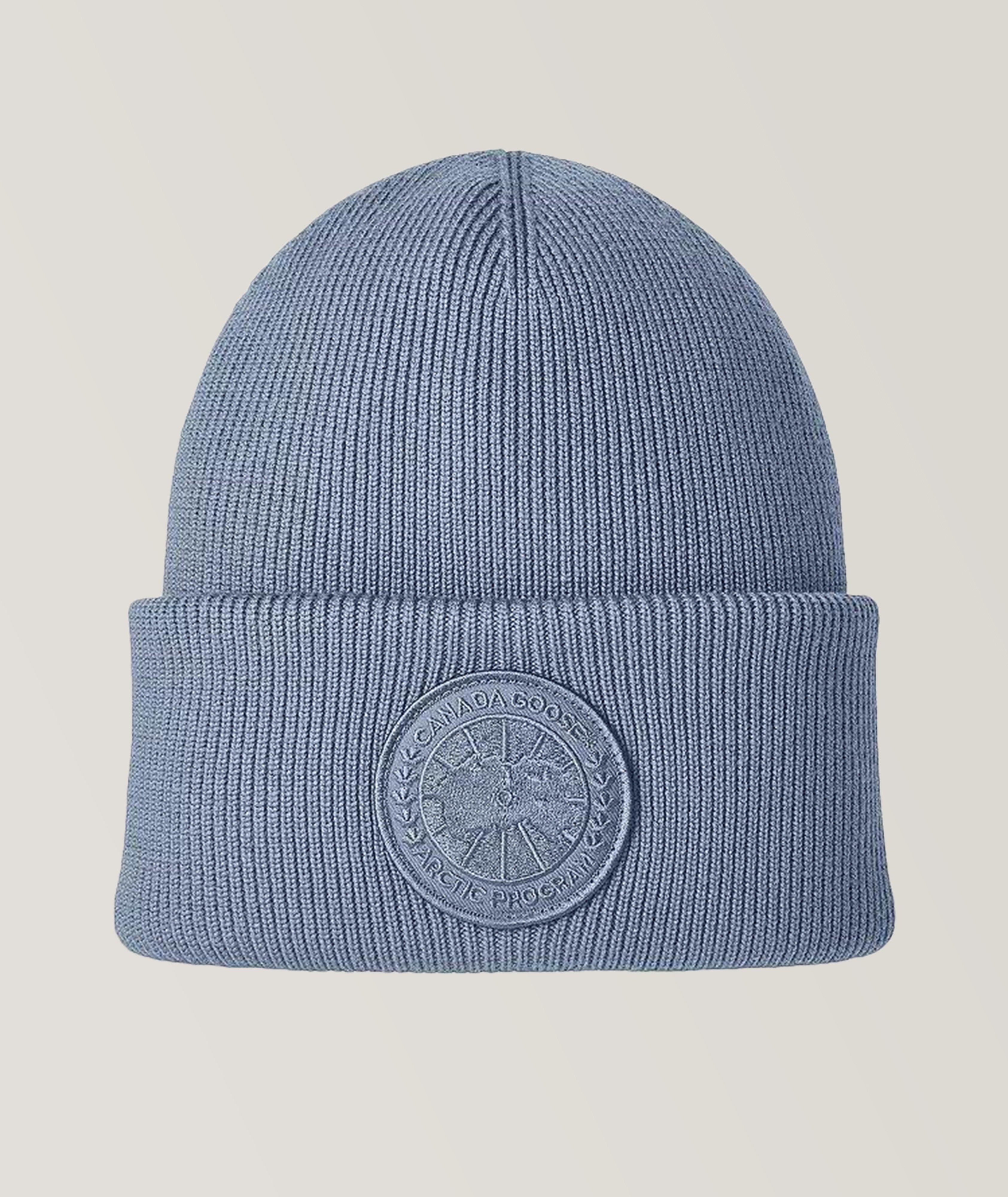 Tuque en laine mérinos avec écusson de marque image 0