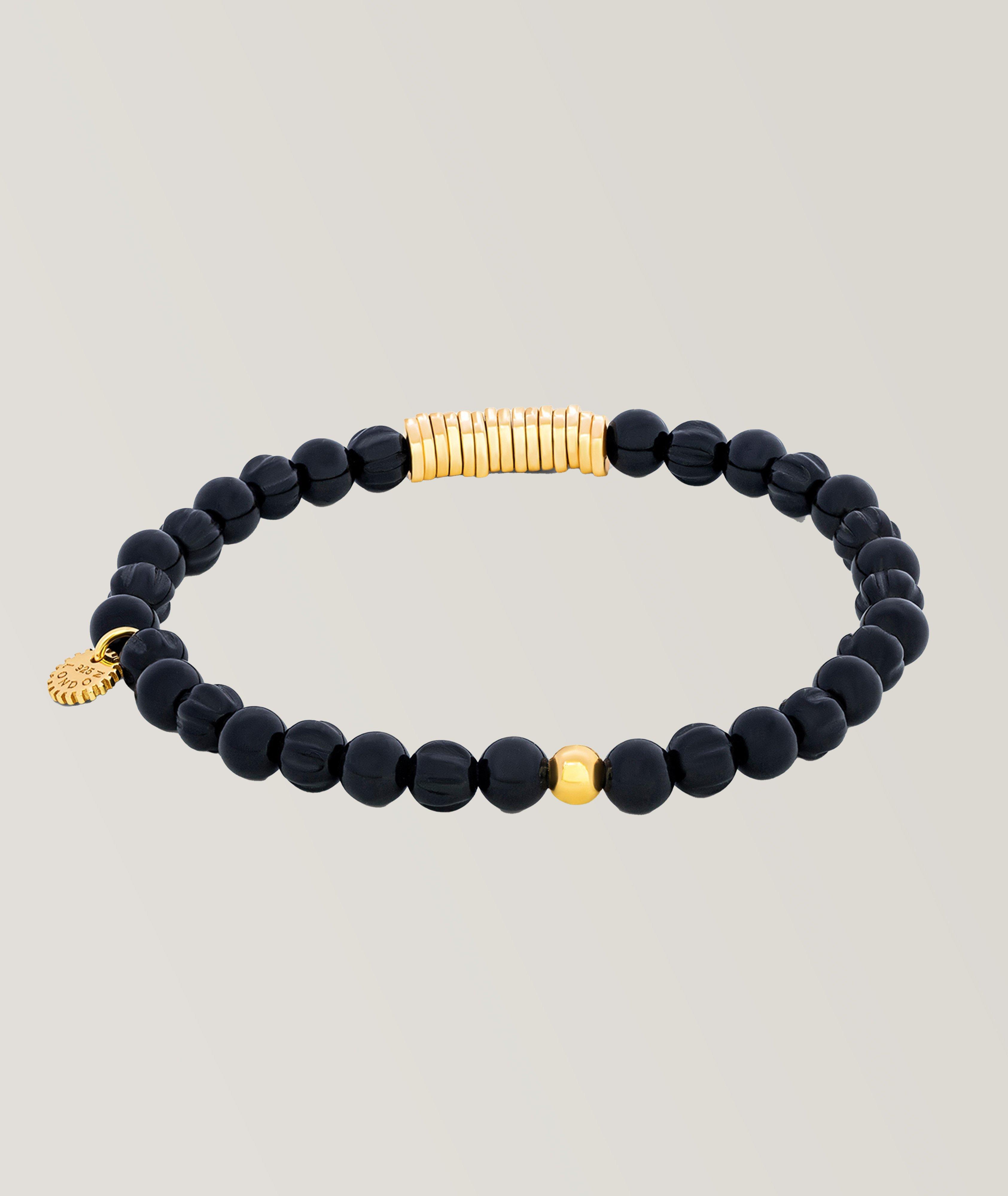 Agate Scalloped Disc Bead Bracelet  image 1