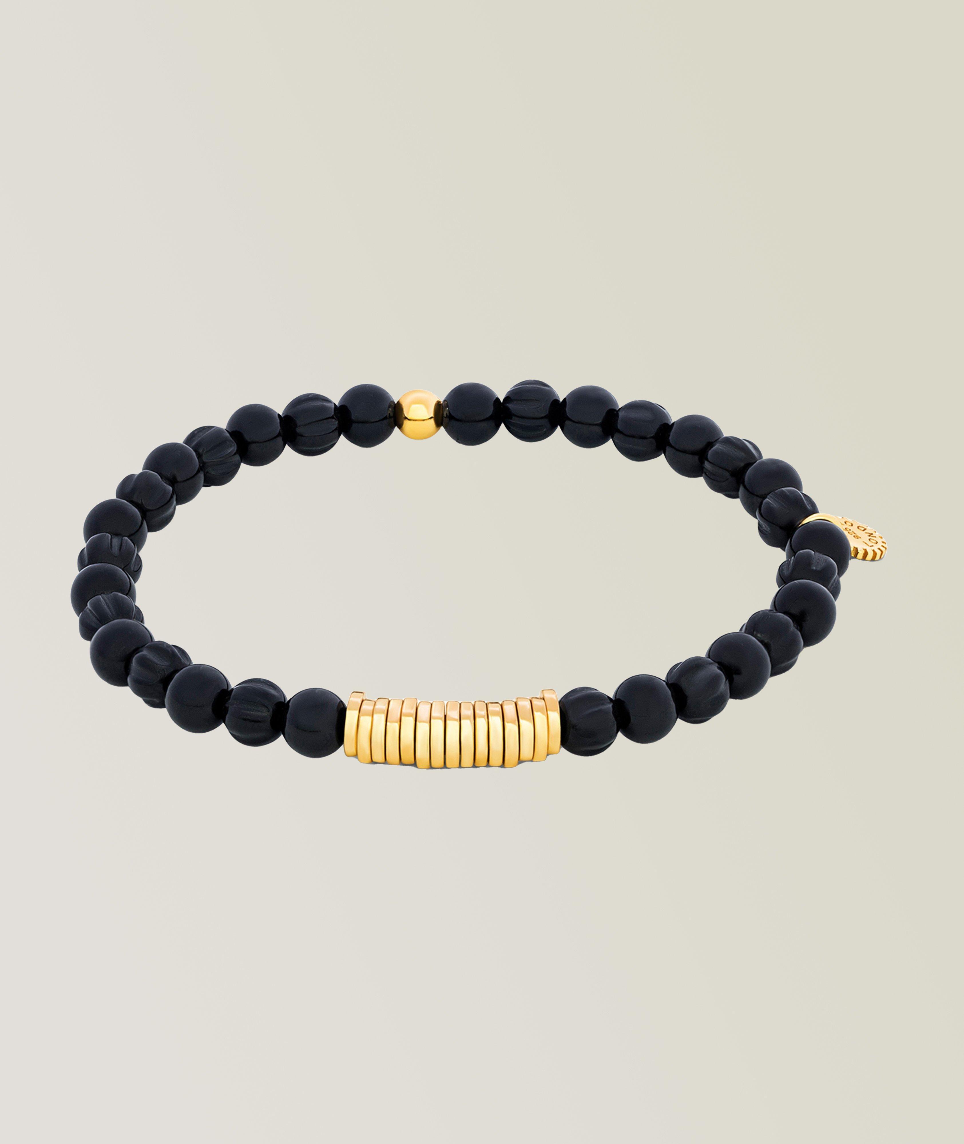 Agate Scalloped Disc Bead Bracelet  image 0