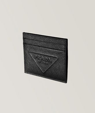 Prada Embossed Logo Saffiano Leather Card Holder