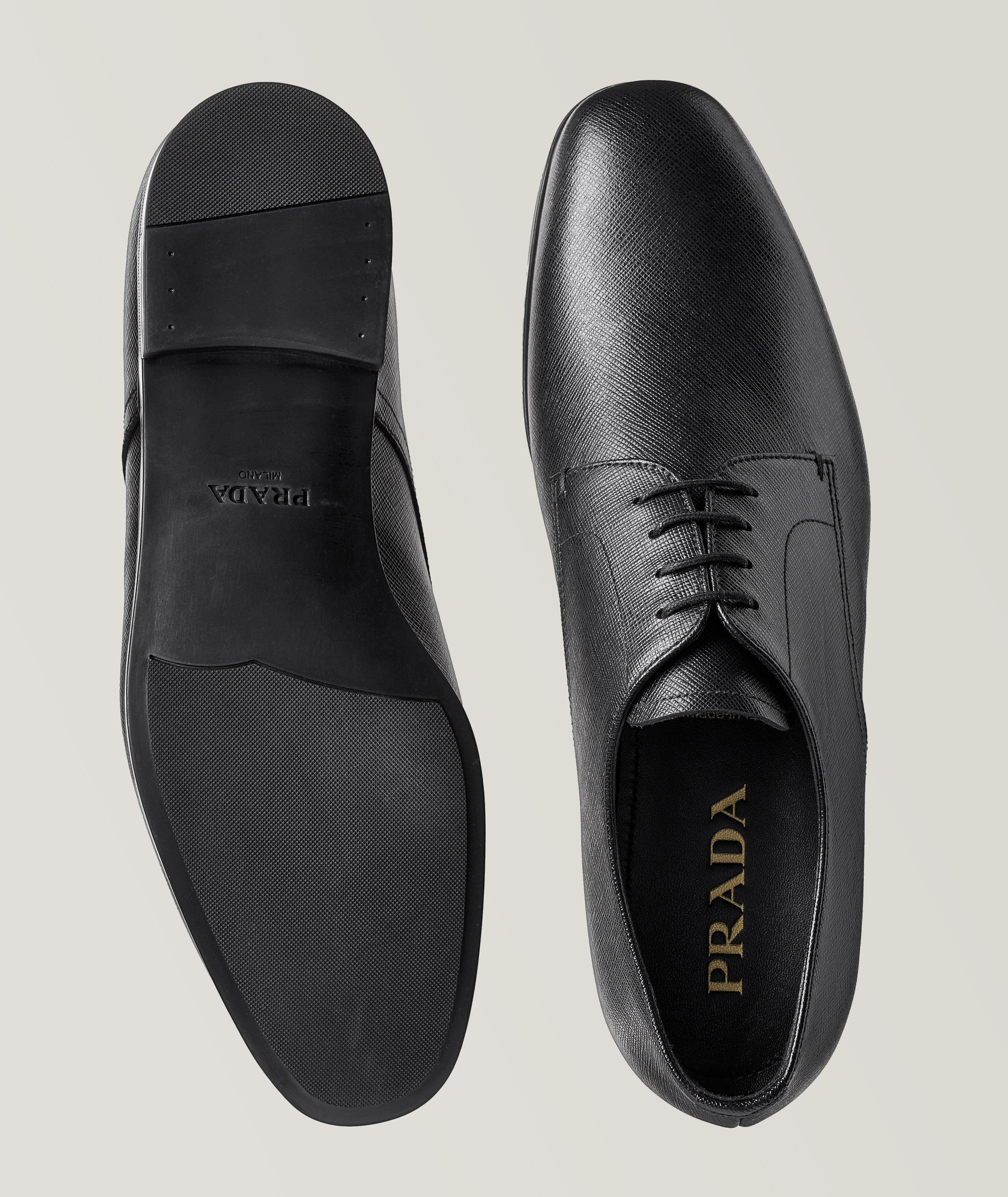 Prada Saffiano Leather Derbies | Dress Shoes | Harry Rosen