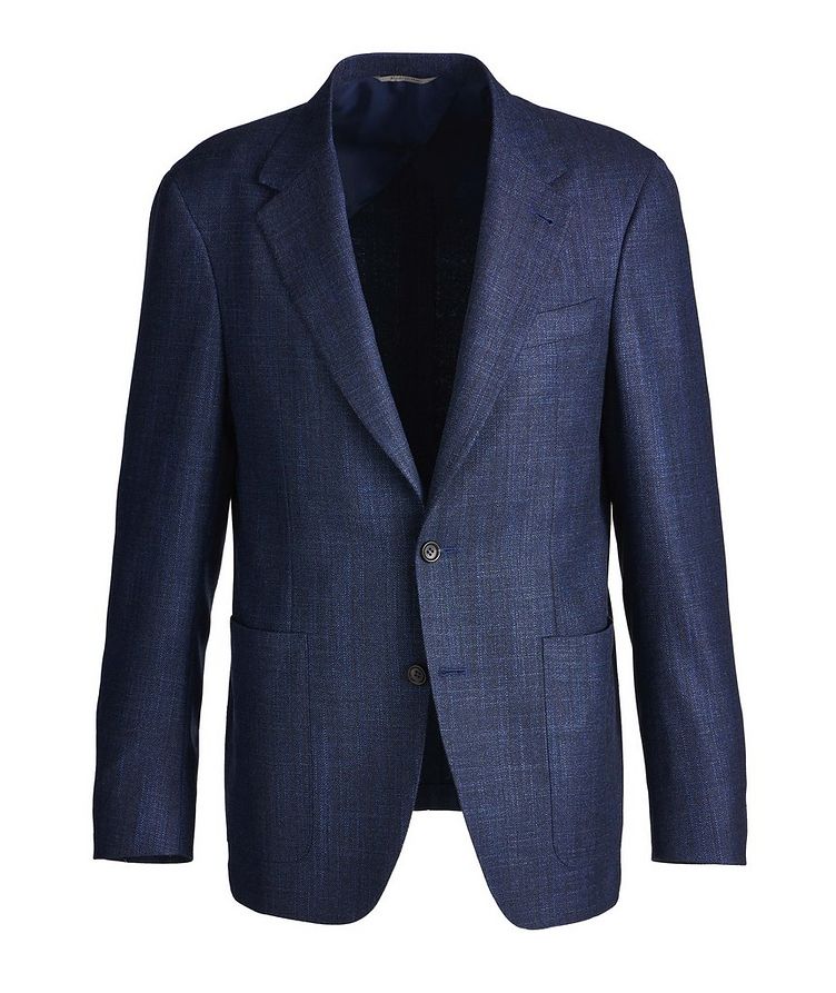 Wool-Silk-Cashmere Tonal Stripe Sports Jacket image 0