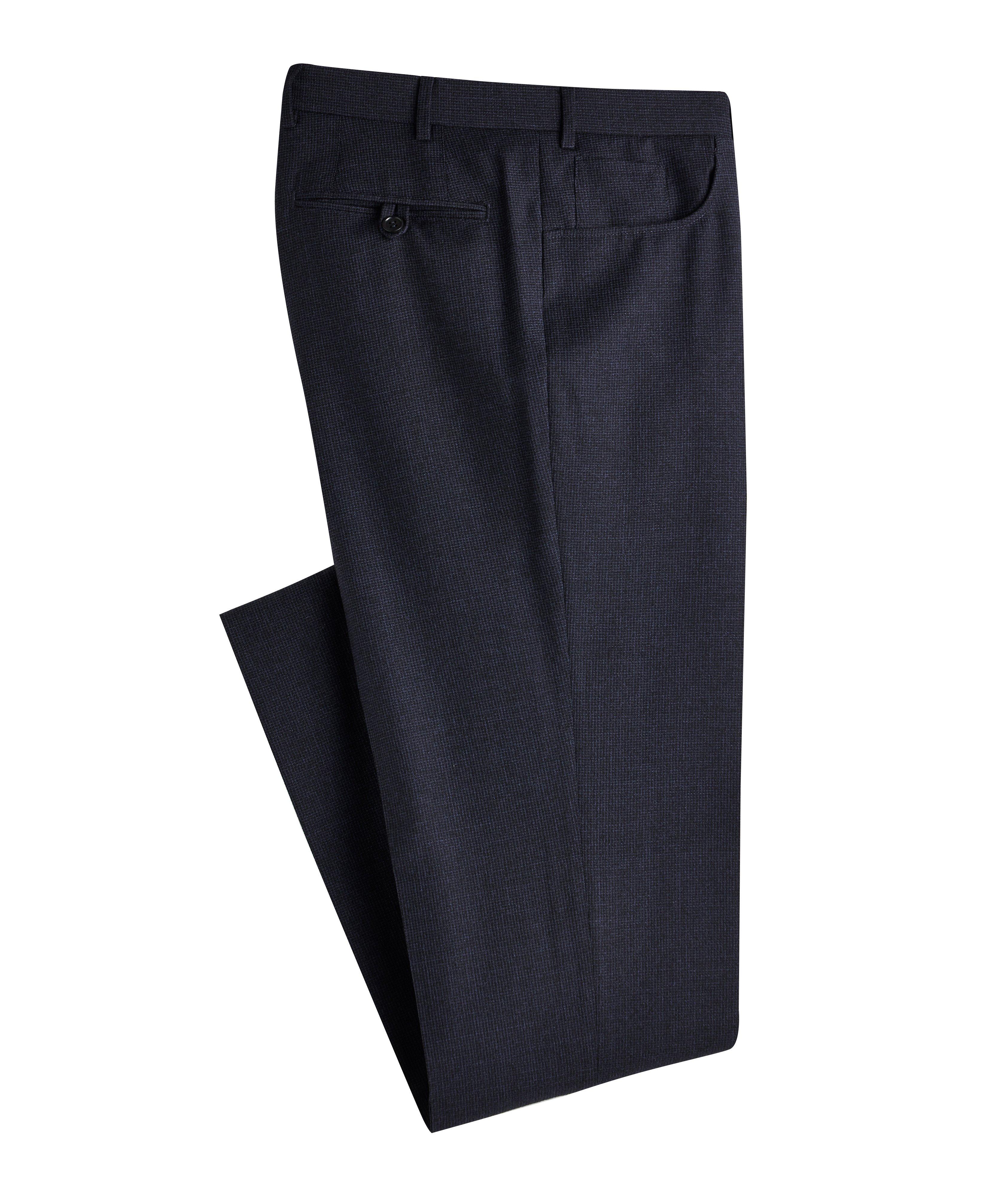Pantalon De Dressage THOM BROWNE En Laine Gris Texturé - Taille 2 Femme - Plat Devant - Occasion Très Bon état
