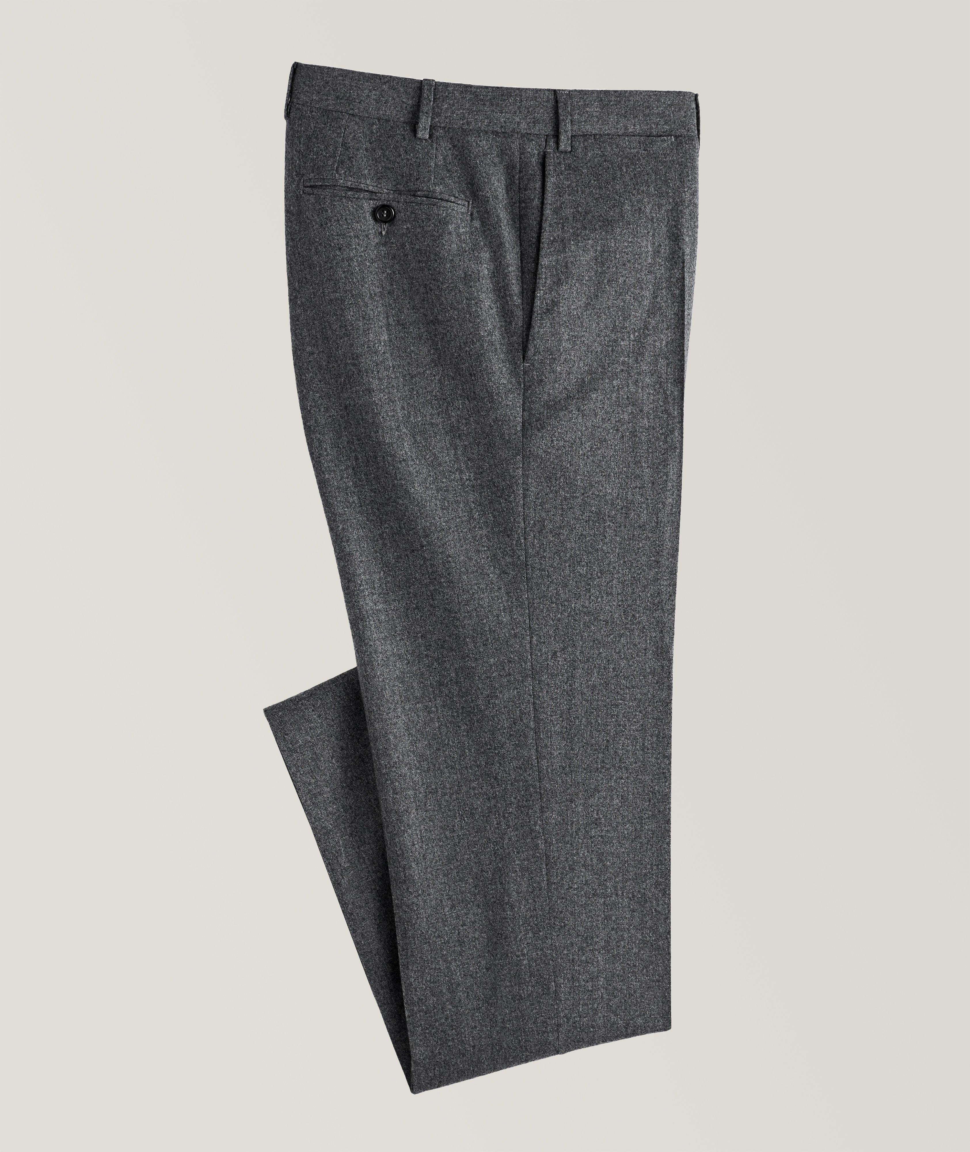 Canali Kei Stretch-Wool Flannel Dress Pants | Dress Pants | Harry Rosen
